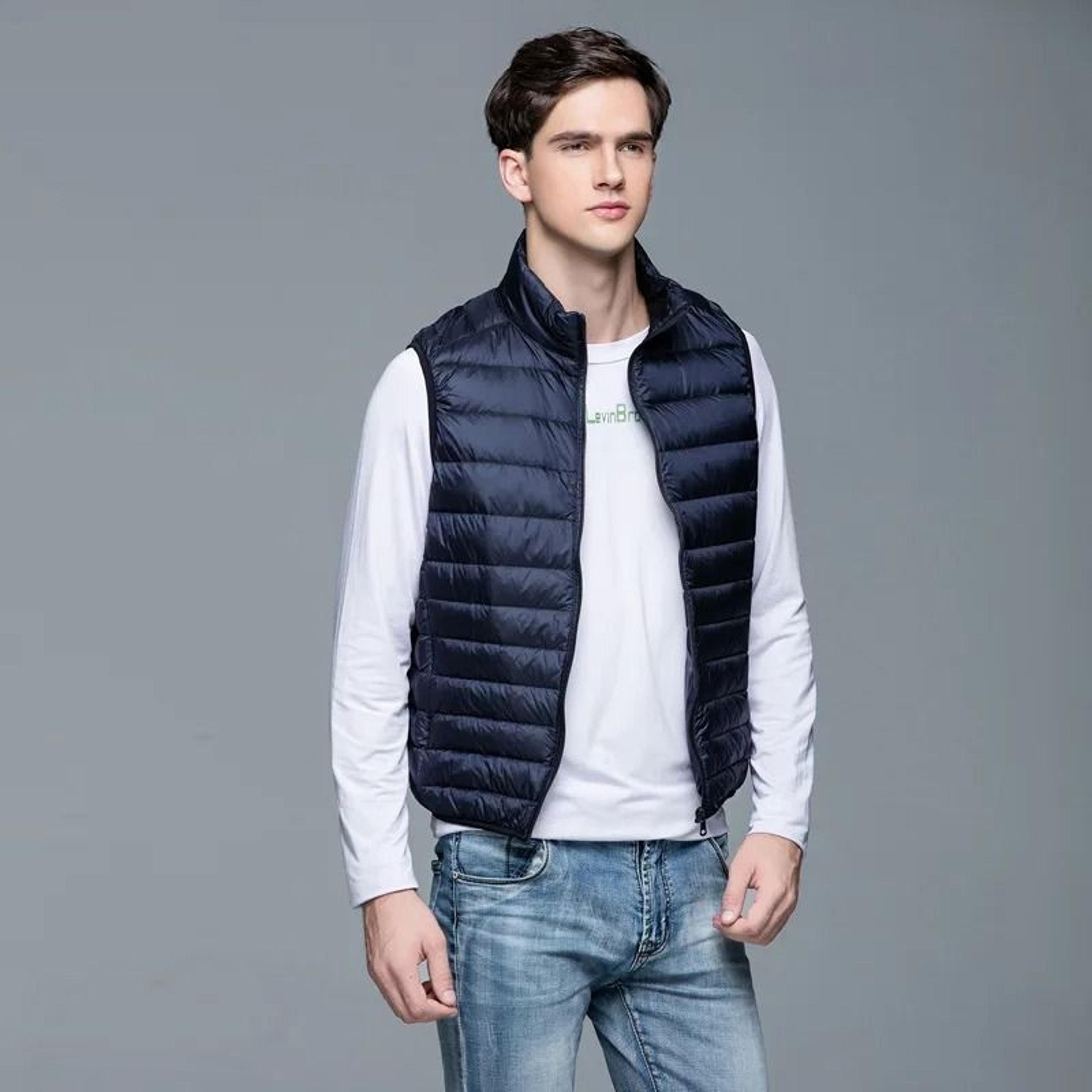 Mens Premium 90 White Duck Down Portable Vest 12