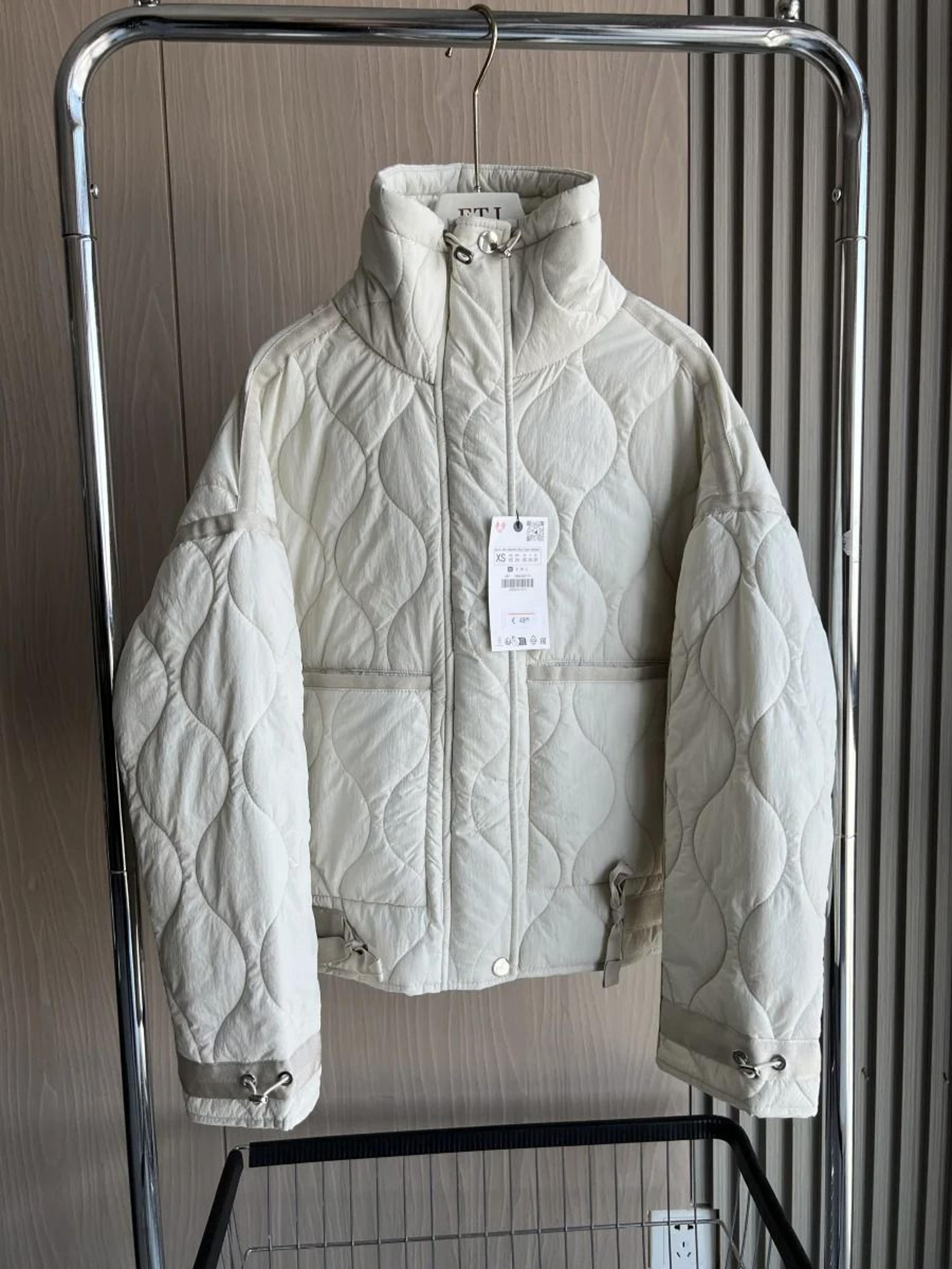 ETJ Womens Quilted Jacket With Adjustable Ties 8