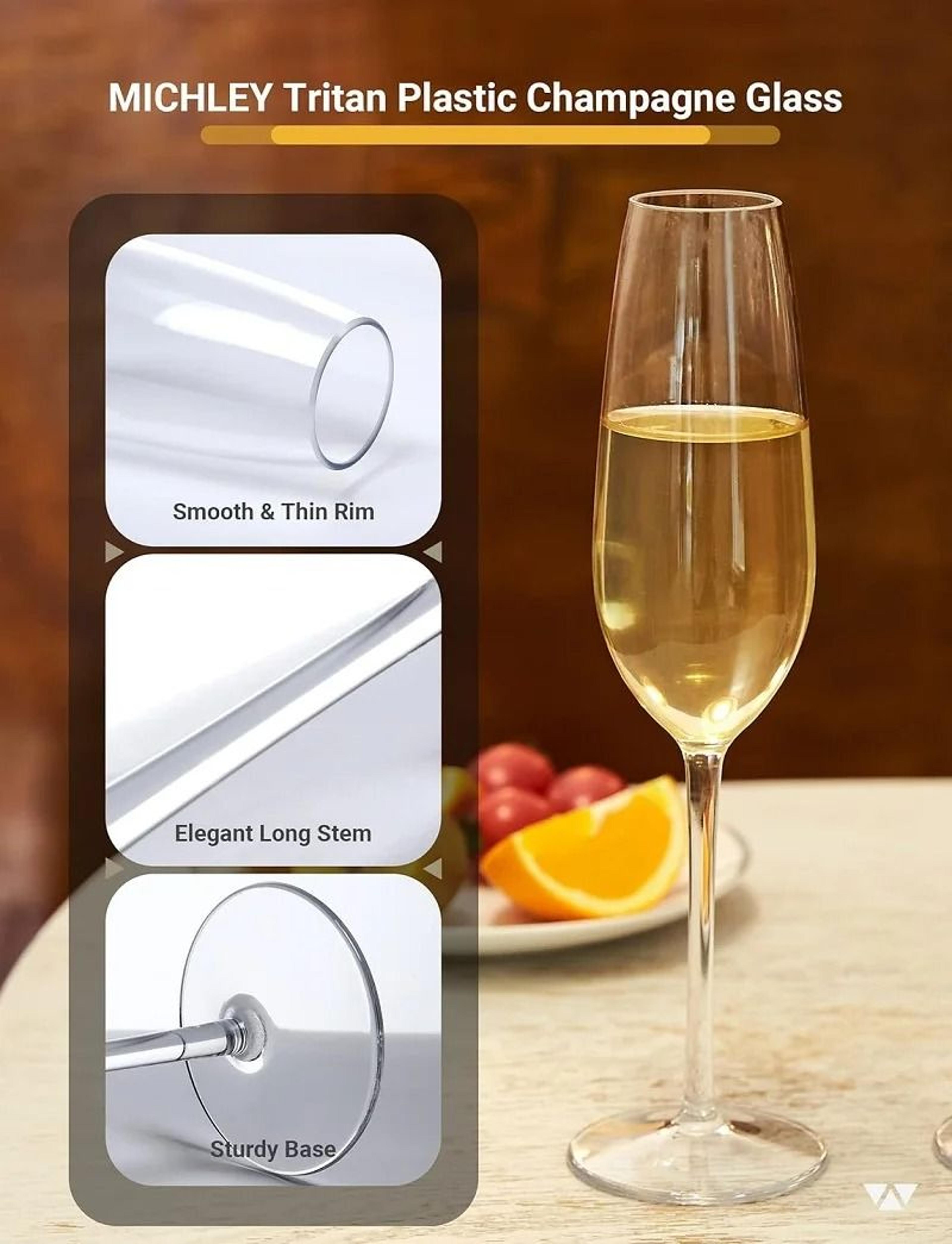 2Piece Shatterproof Tritan Champagne Flute Set 4