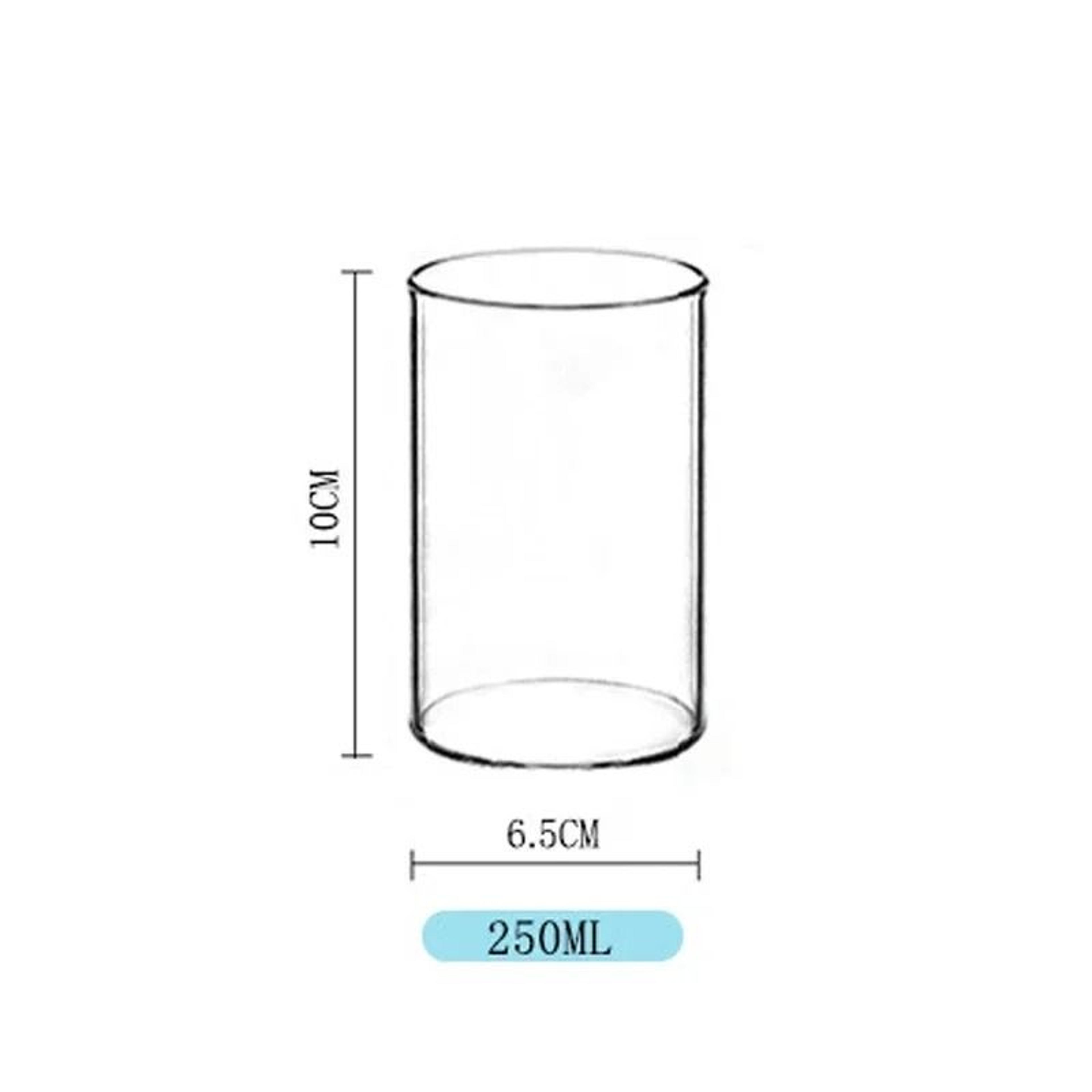 Creative Straight Glass Mug  Minimalist Family Beverage Cup 6