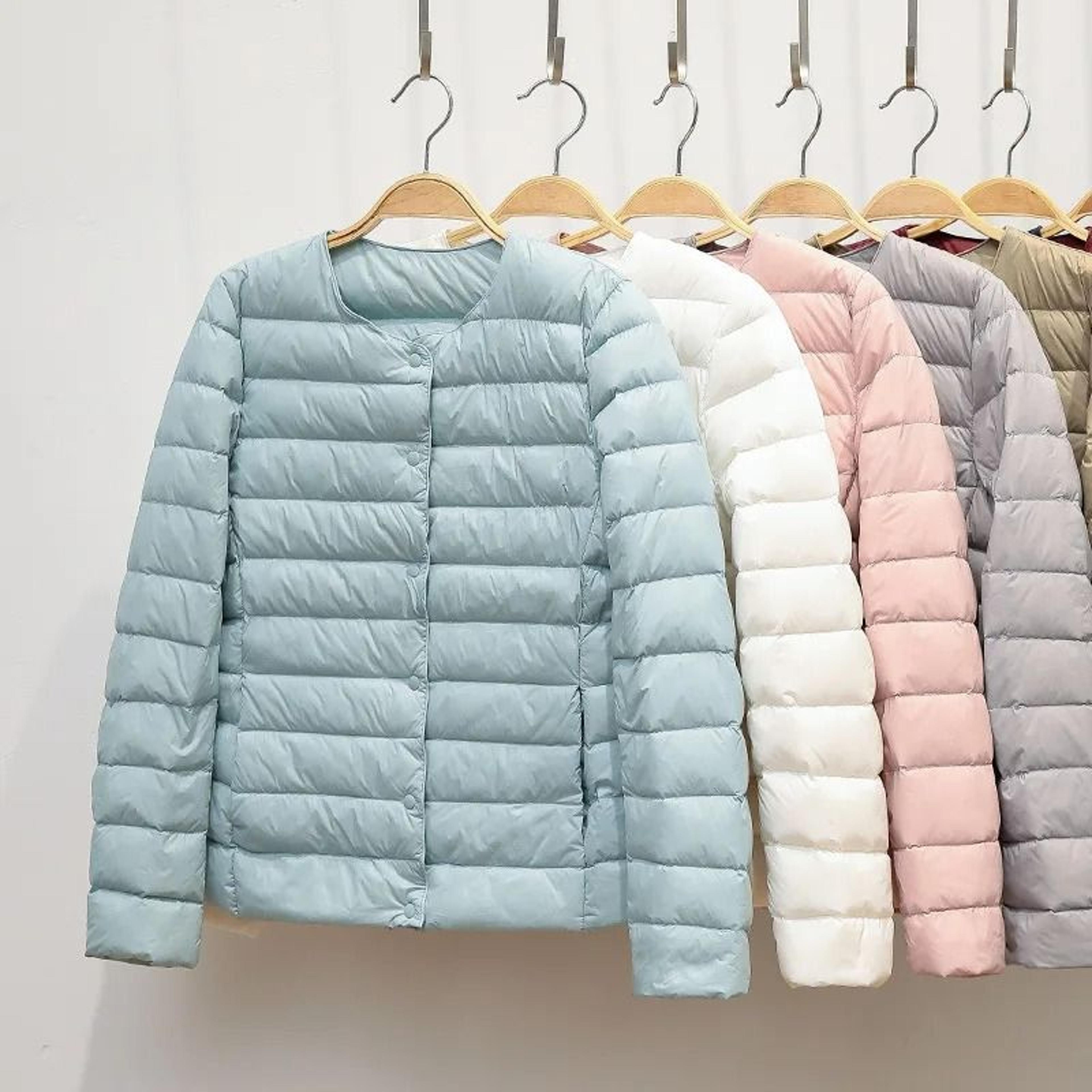 Womens Convertible Neckline Ultralight Down Jacket 2