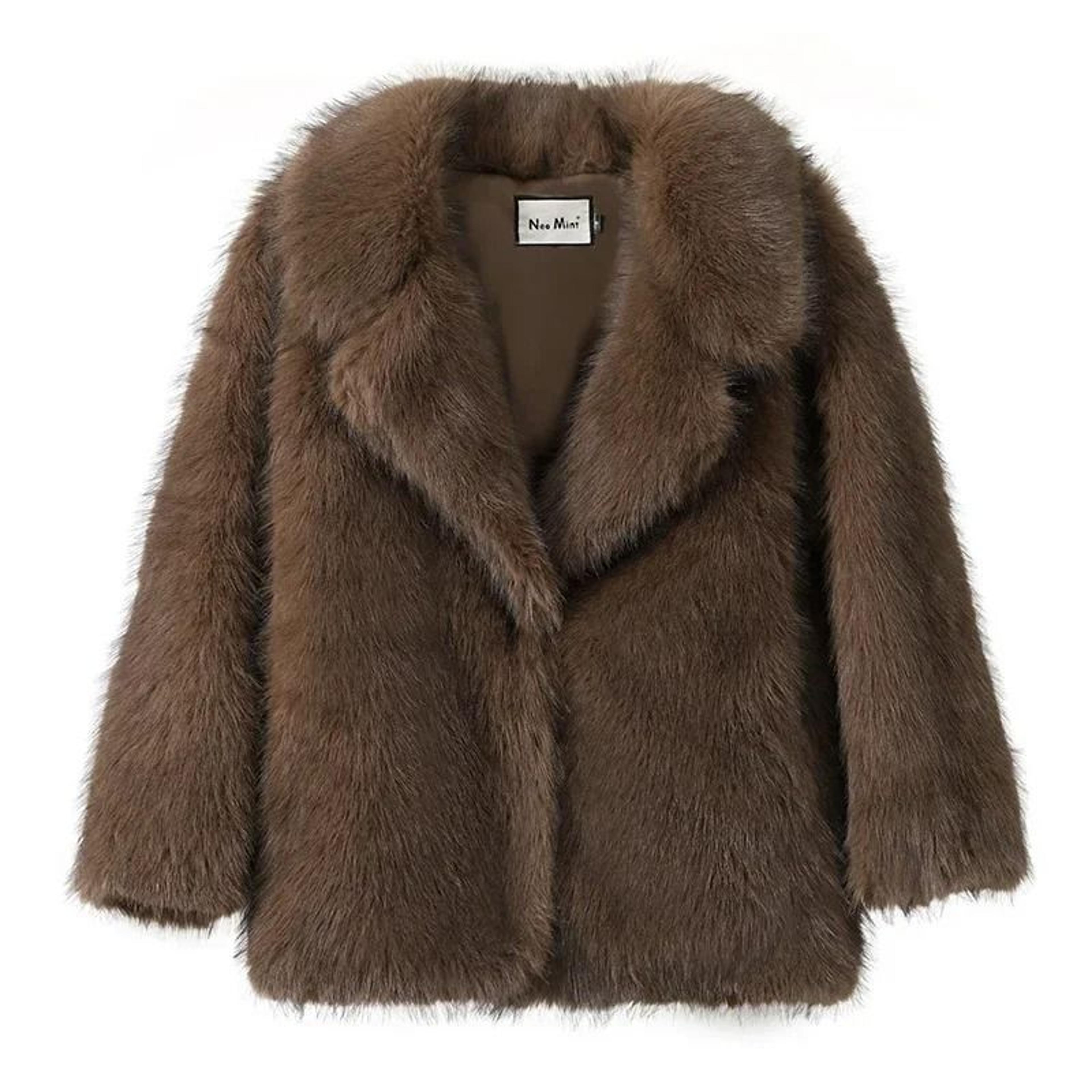 Oversized Fluffy Faux Fox Fur Overcoat  Winter HighAppearance Street Style 8