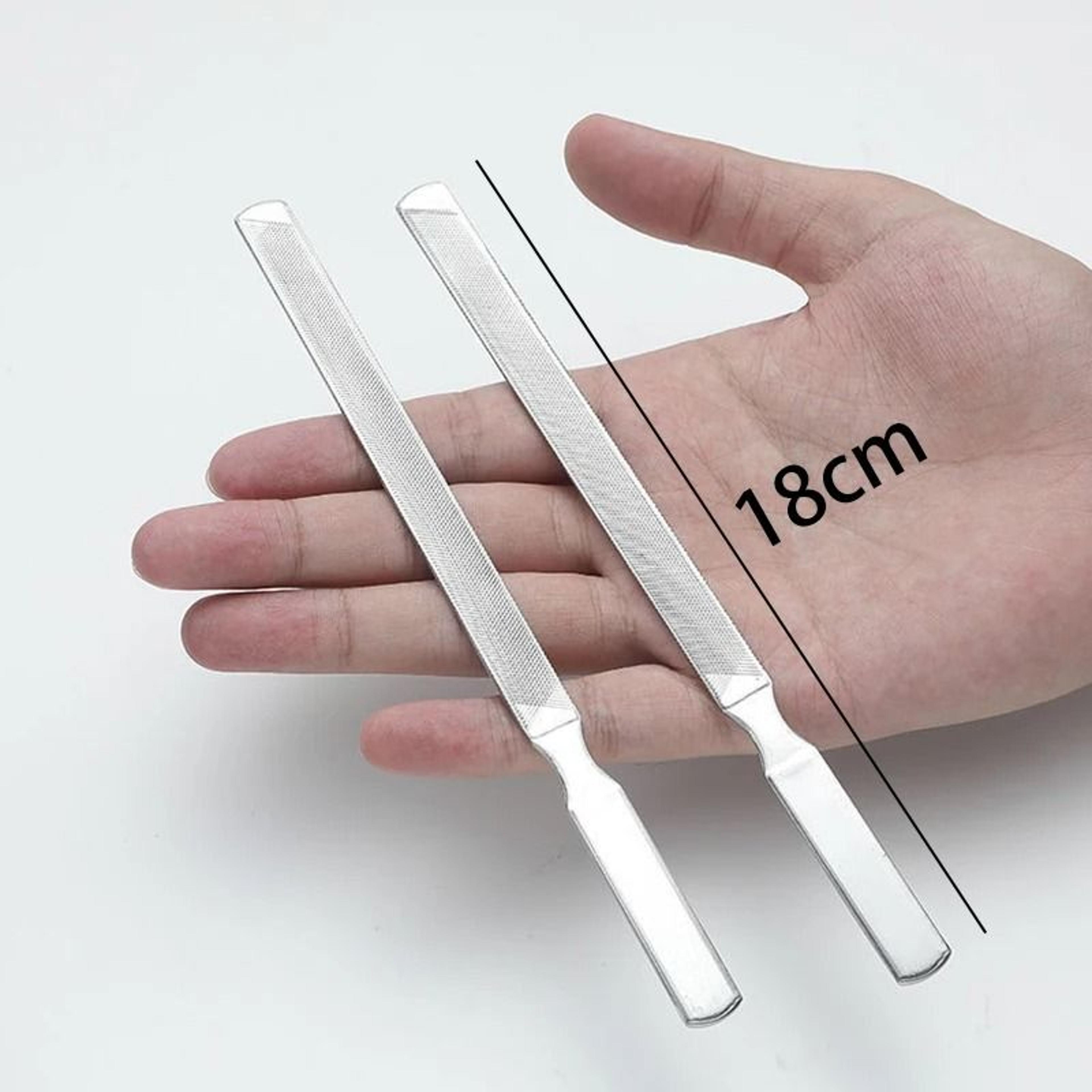 2Piece Professional Stainless Steel Nail File Set  Precision Manicure Tools 4