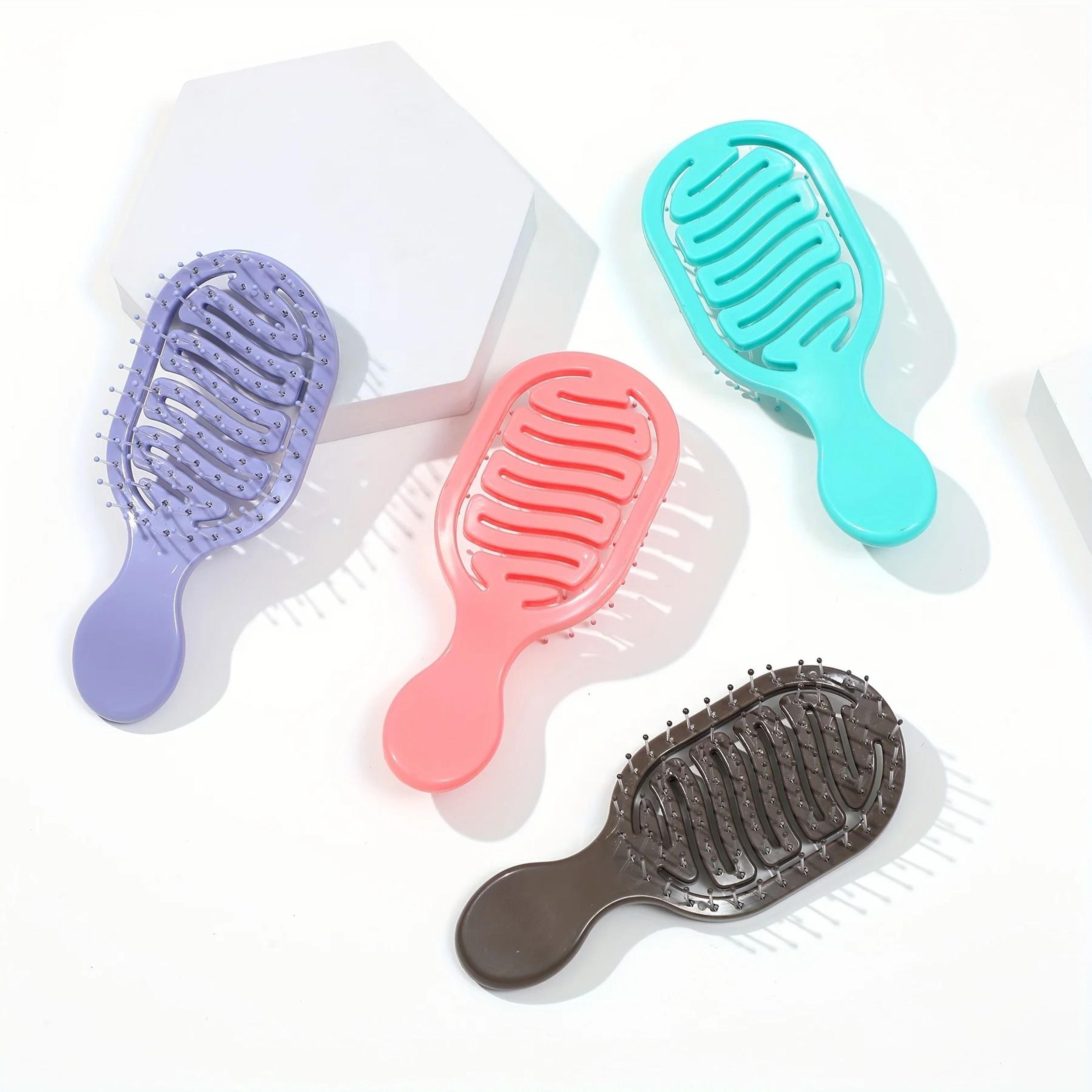 Mini Track Travel Hairbrush  Portable HollowVent Detangling Tool 1
