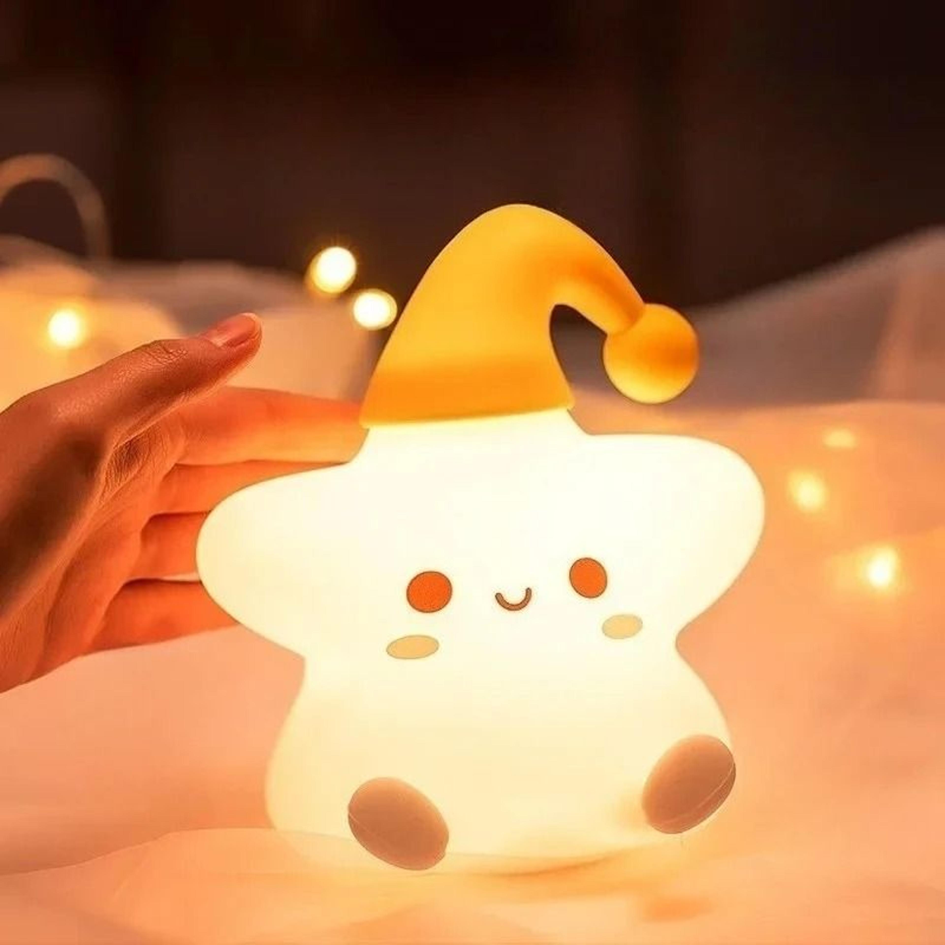 Cute Yellow Star Bedside Night Light 2