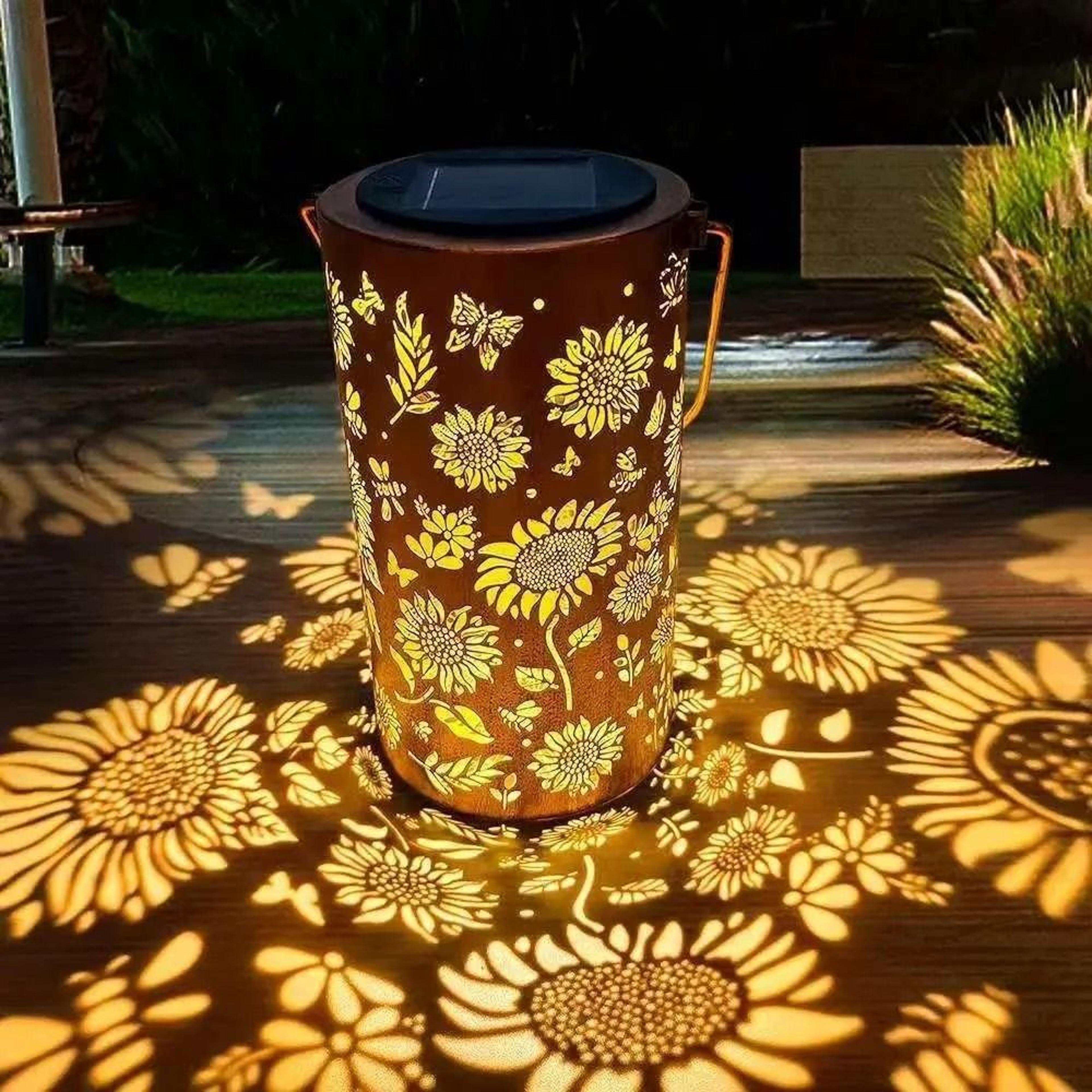 Solar Sunflower Light And Shadow Projection Stakes 0