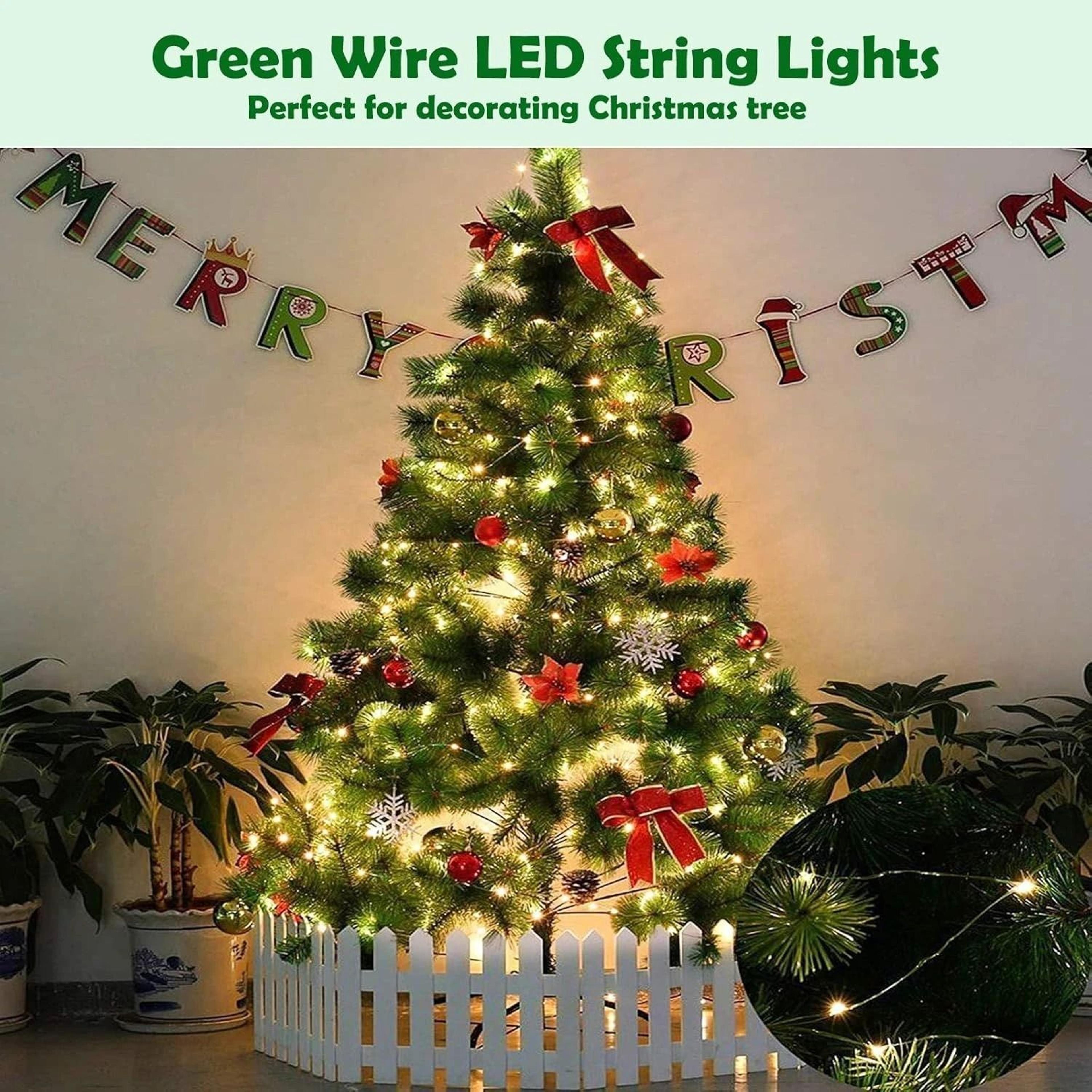 Green Wire Invisible Fairy Garland Lights 1