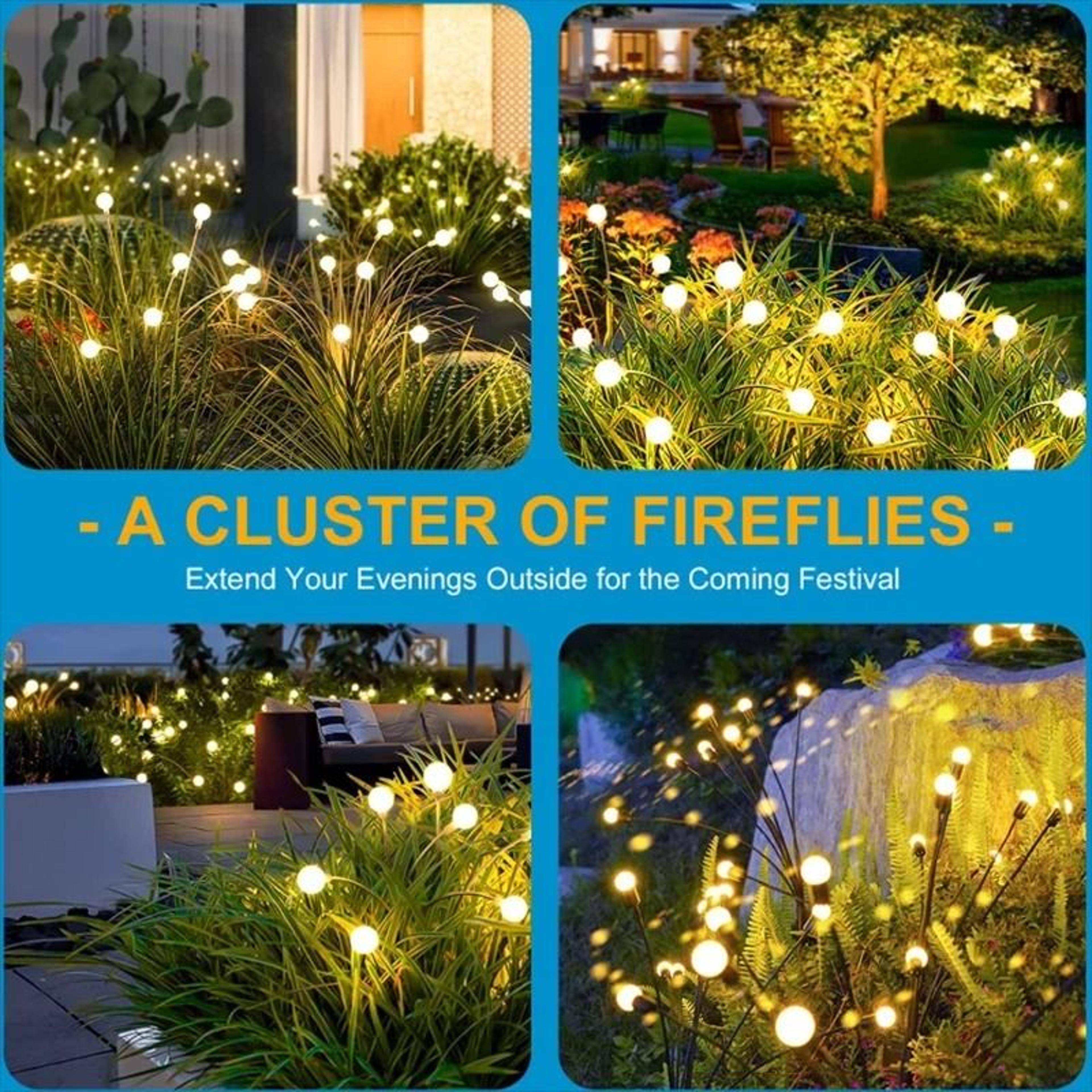 Solar Powered Swaying Firefly Garden Lights 3