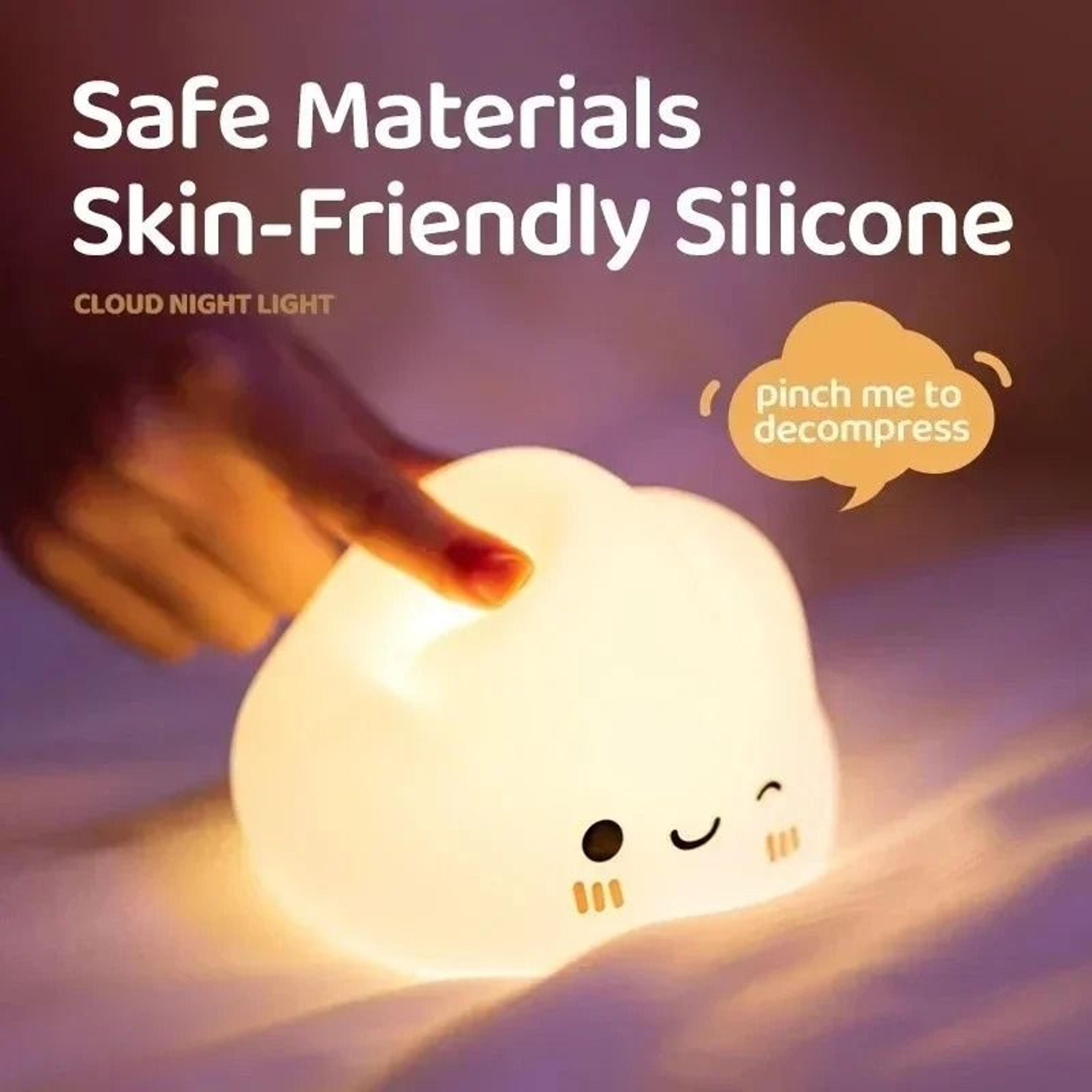Adorable Silicone Cloud Touch Night Lamp 0