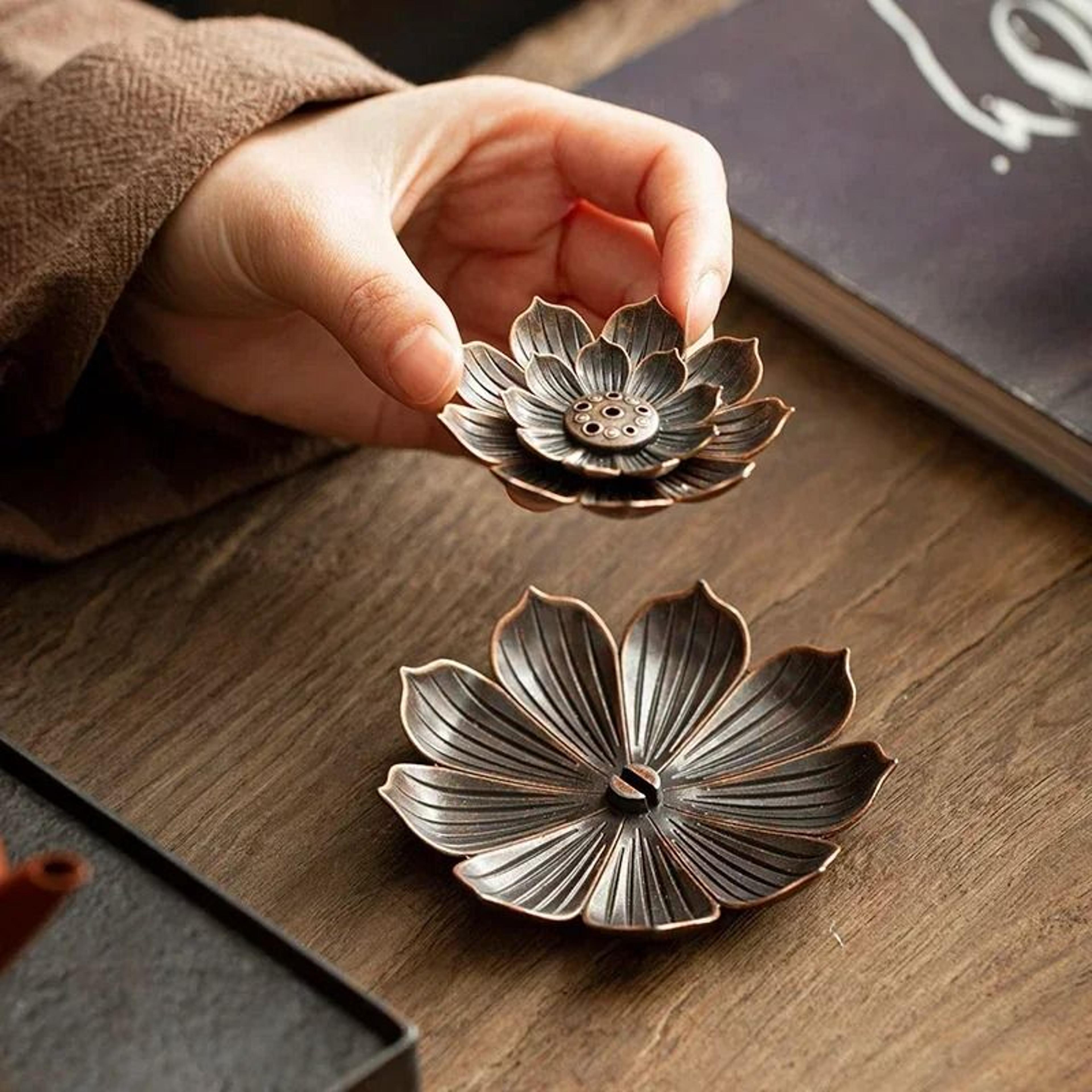 Artisanal Porous Lotus Incense Holder 2