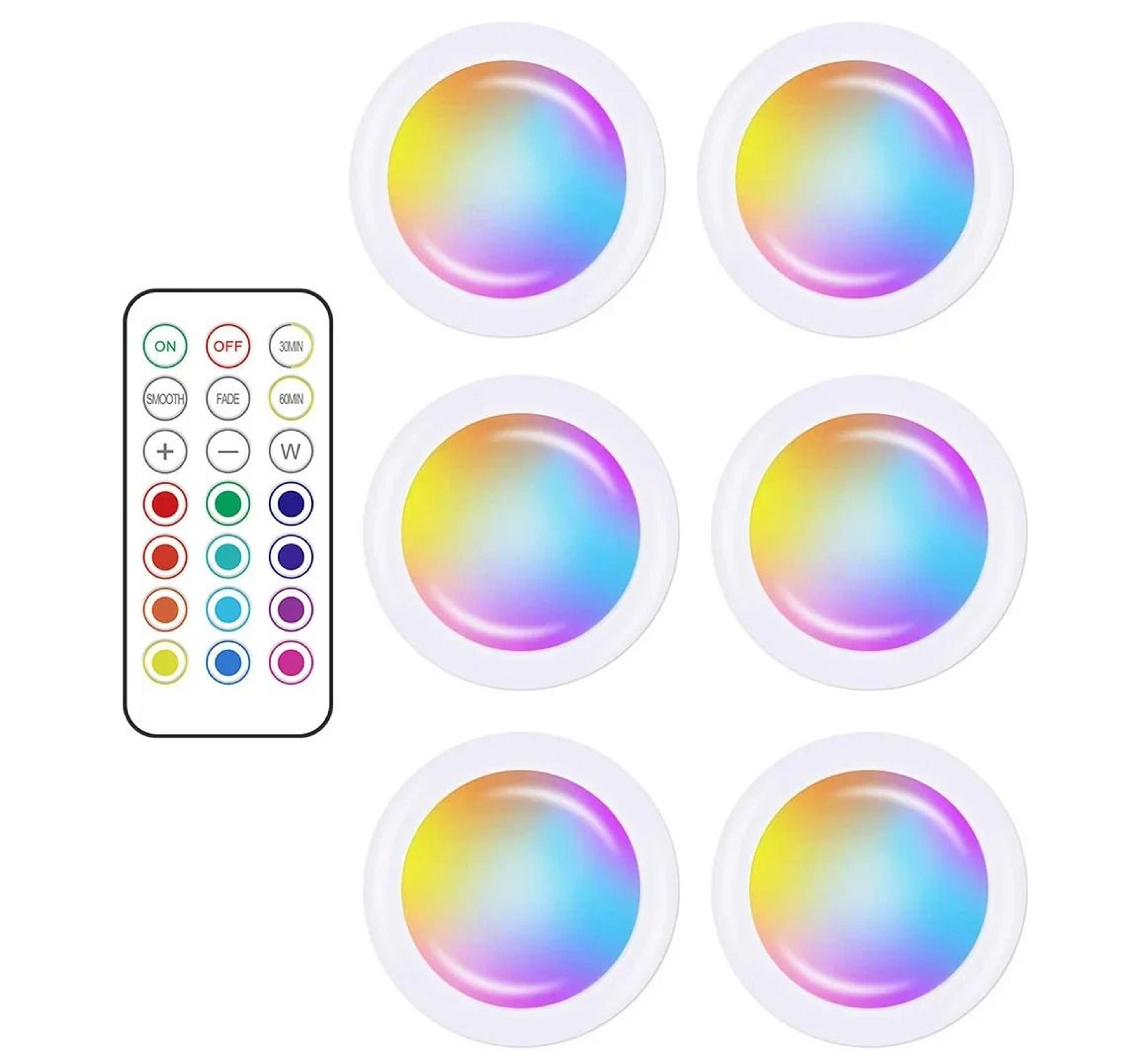 PrismBright RGBW Wireless Puck Lights 7