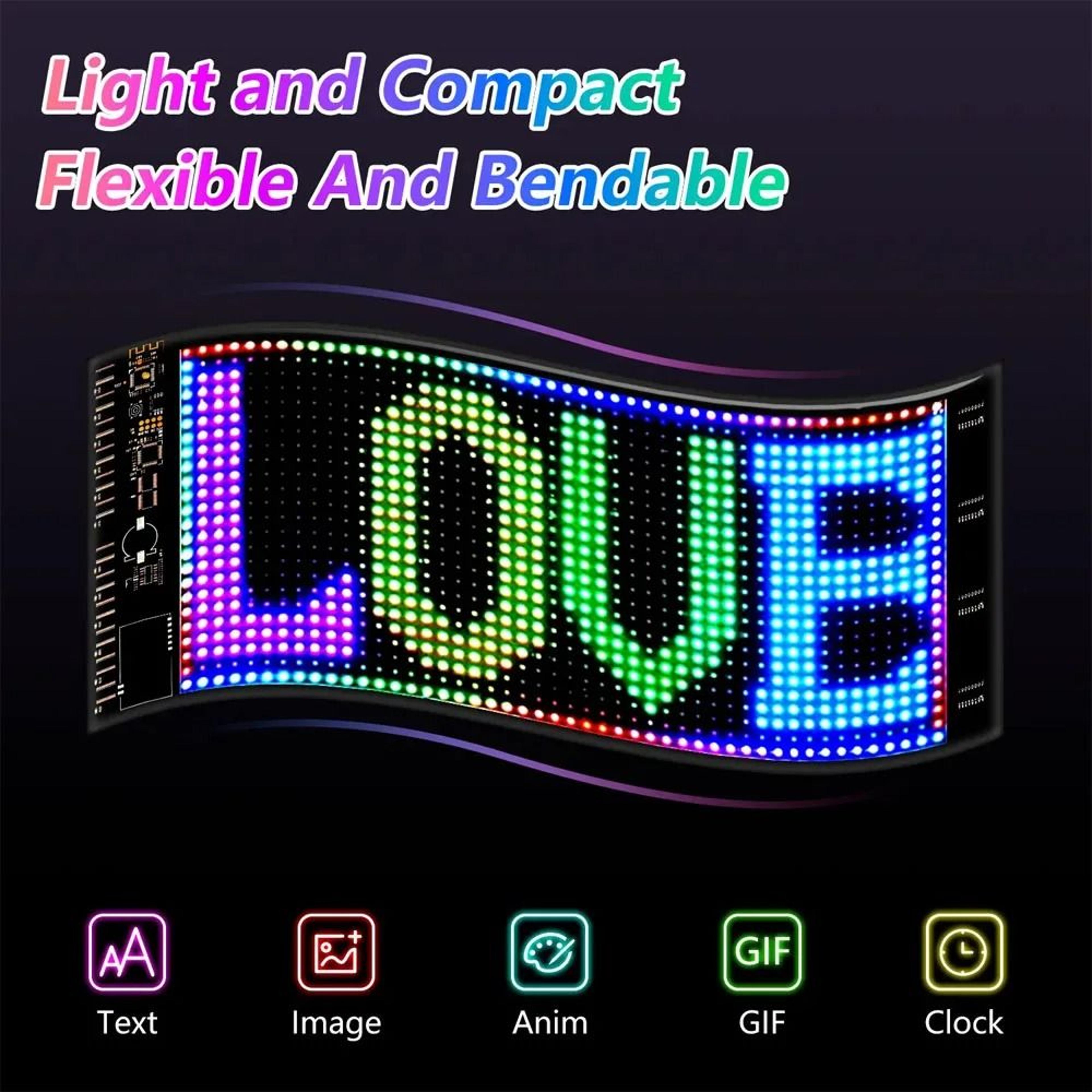 glow-grid ultra-flexible led matrix