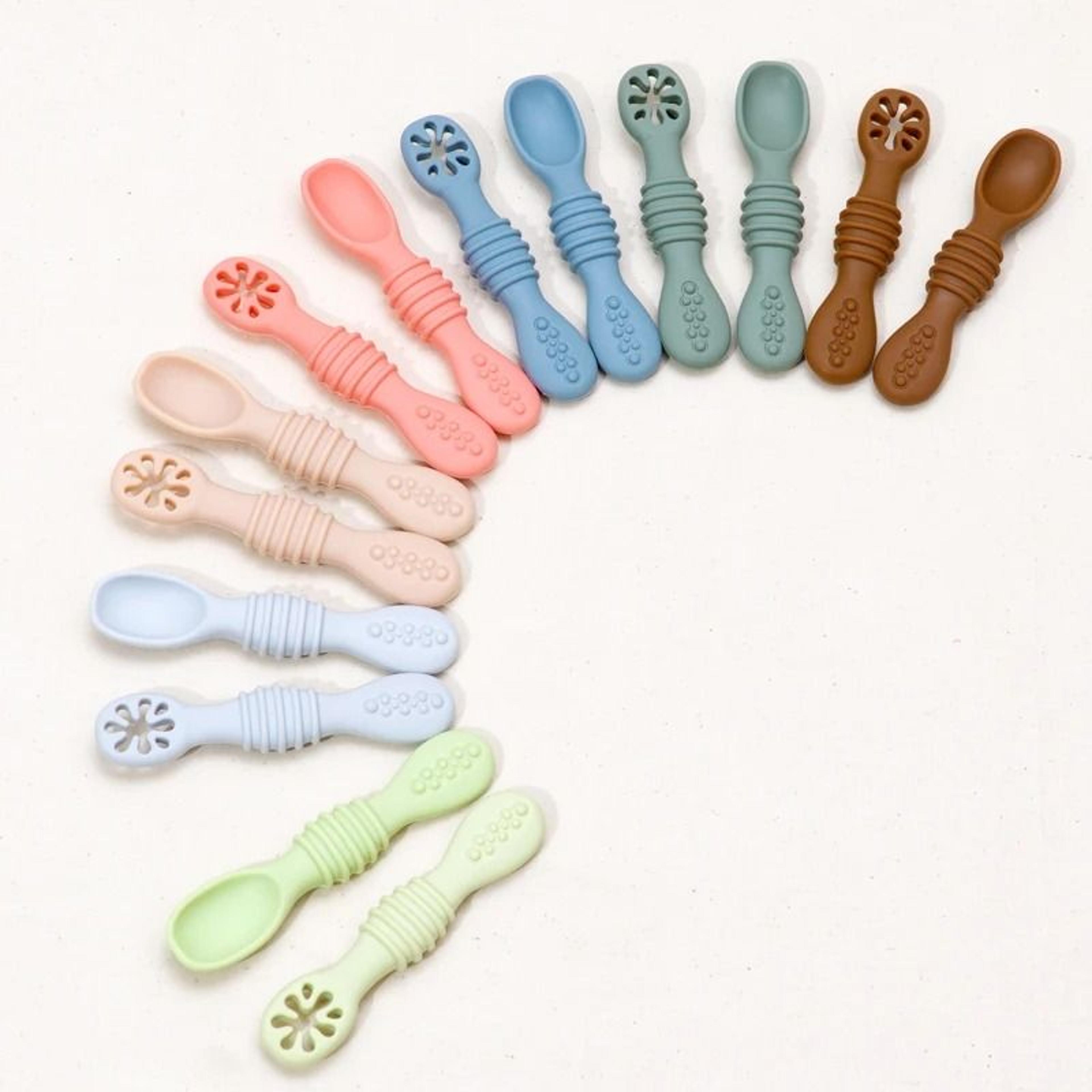 SoftTouch Silicone Baby Spoon  Fork Set 0