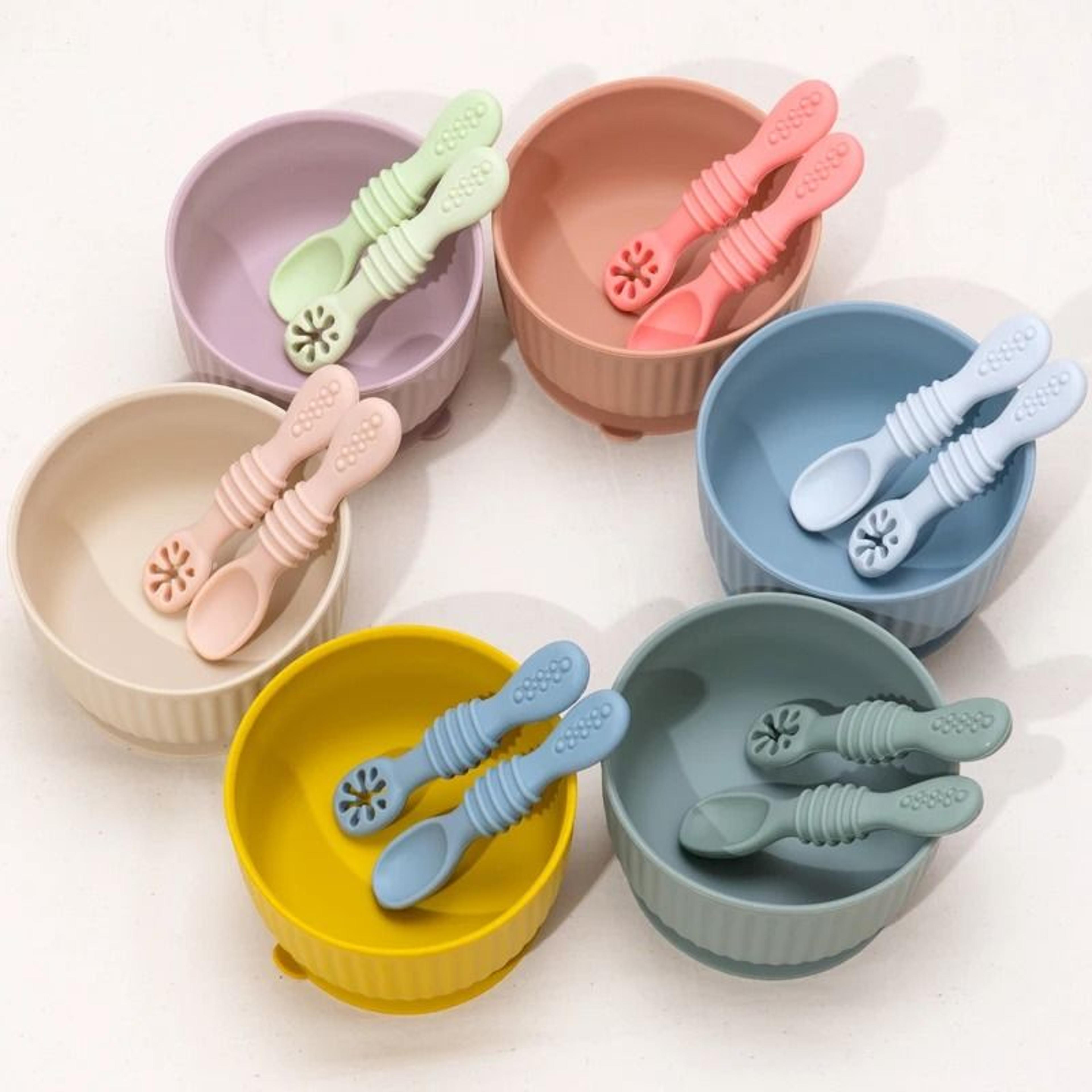 SoftTouch Silicone Baby Spoon  Fork Set 1