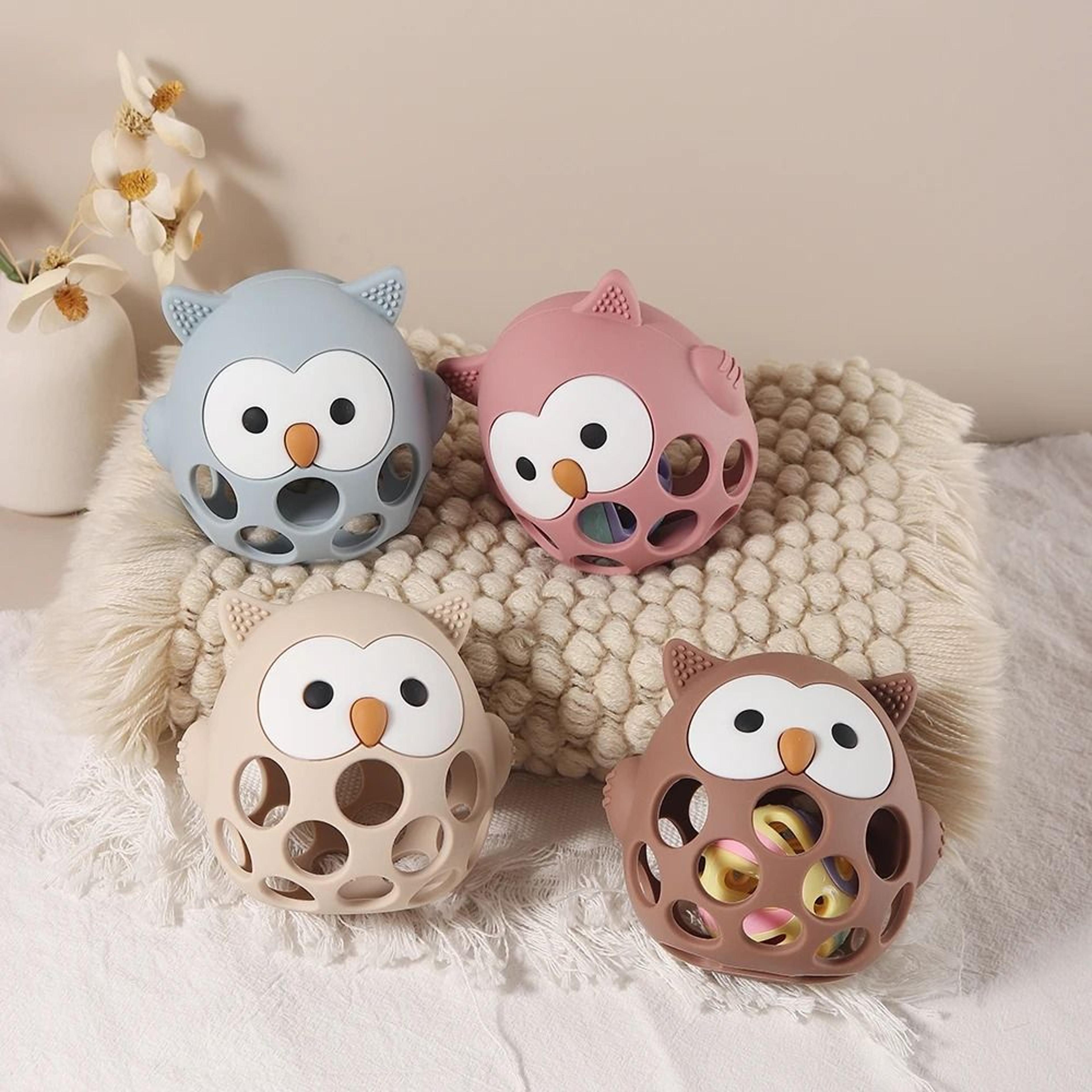 HootSoothe Silicone Owl Teething Mitten 0