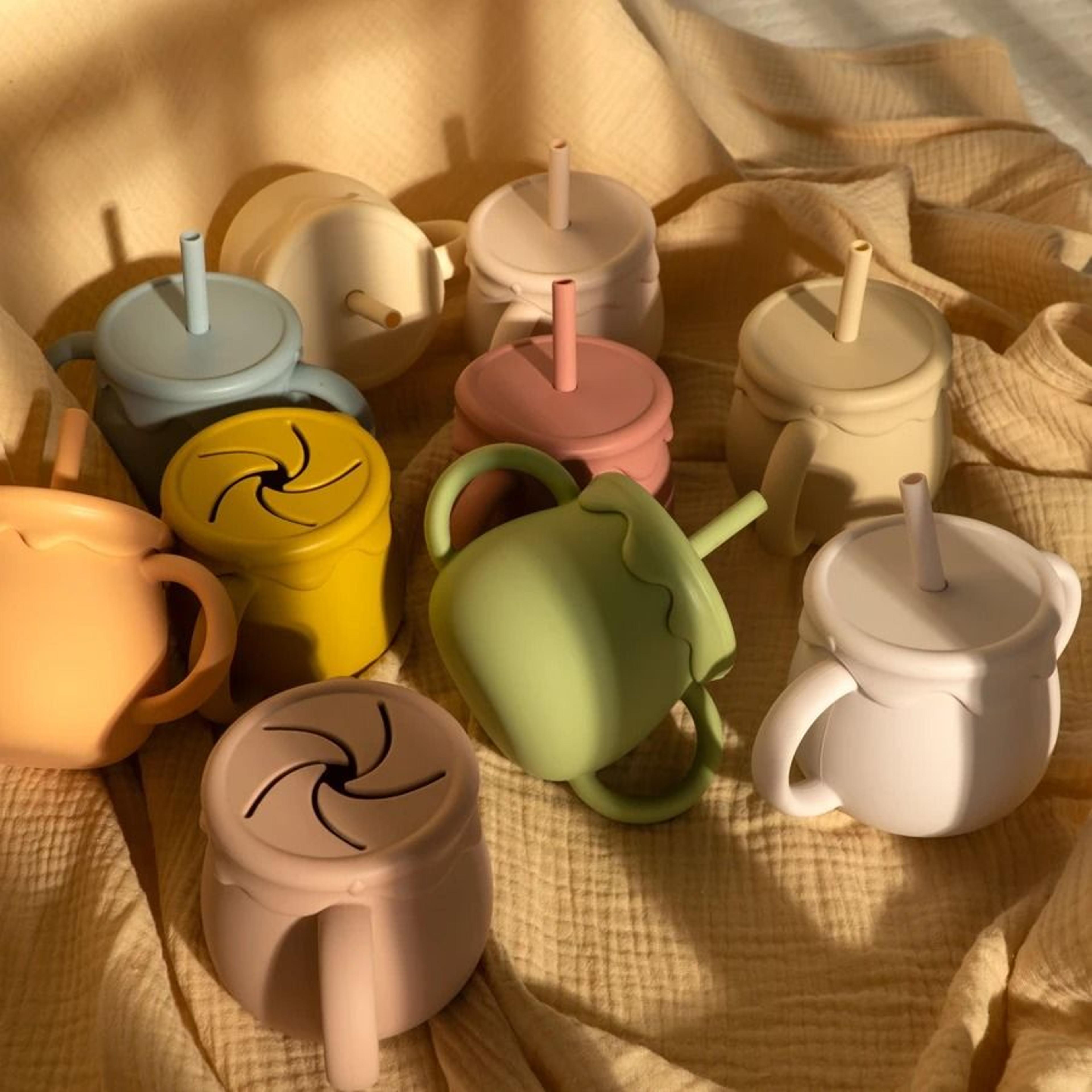 BloomSip 2in1 Silicone Snack  Sippy Cup 2