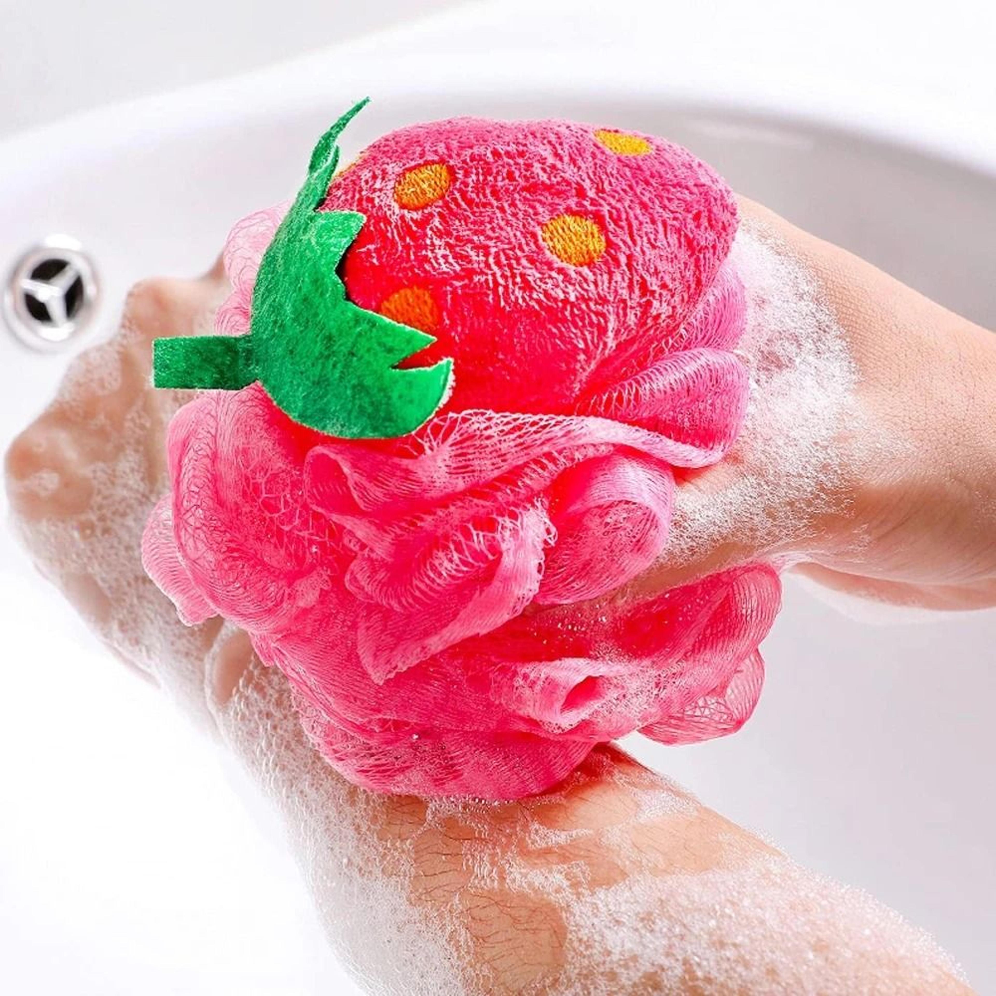 TuttiFrutti 4PC Fun Fruit Bath Pouf Set 4
