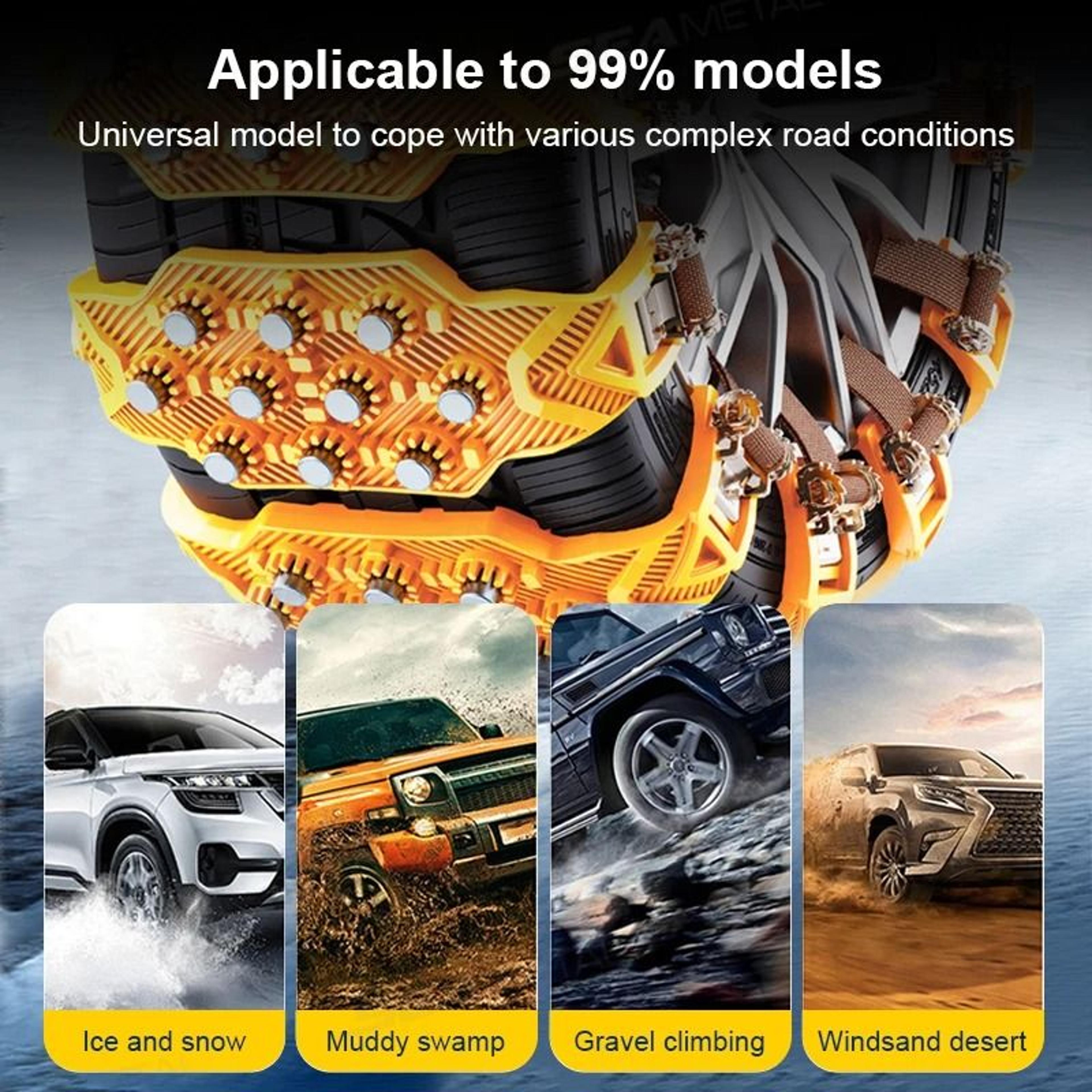 Universal HeavyDuty Car Snow Tire Chains 2