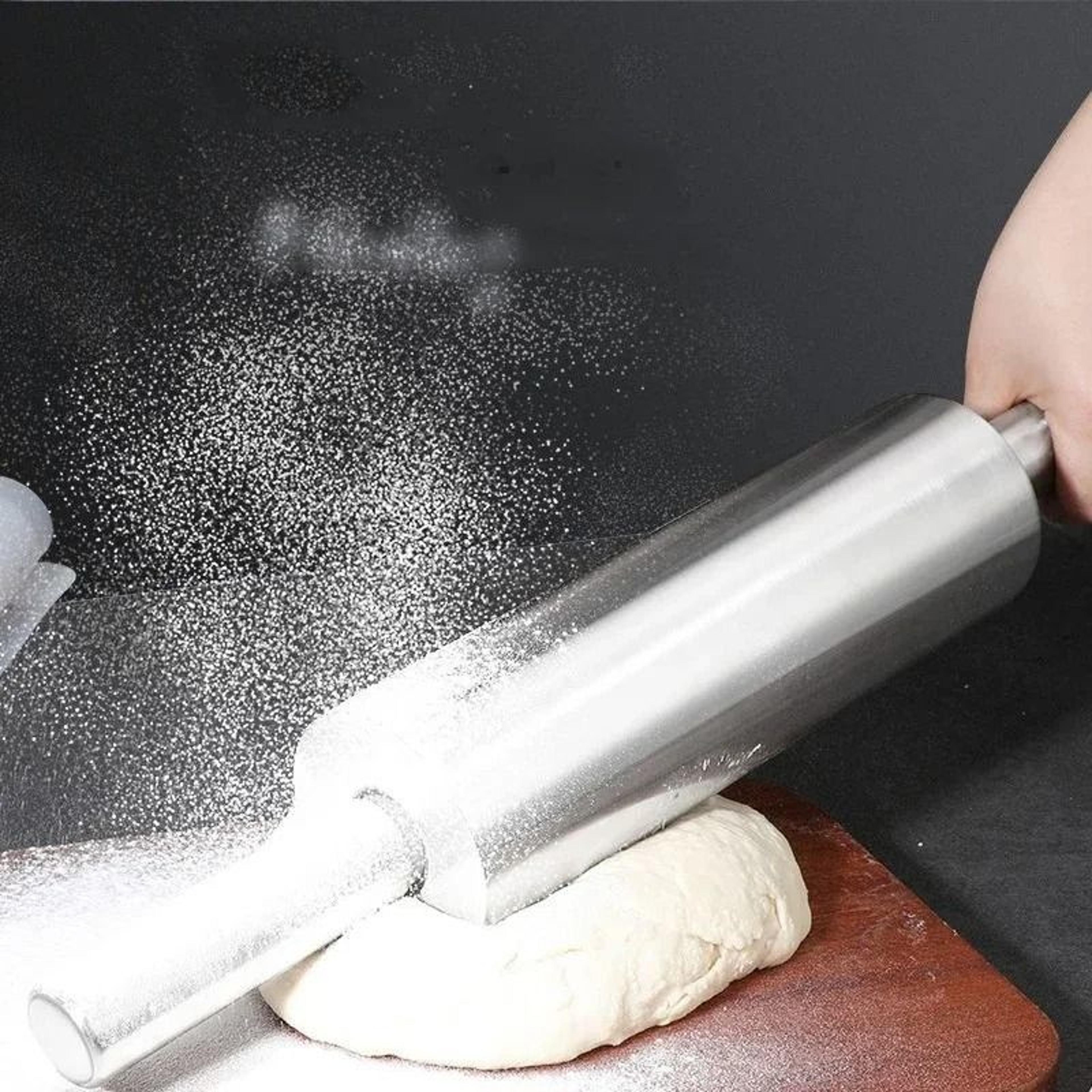 Seamless Stainless Steel Rolling Pin 3