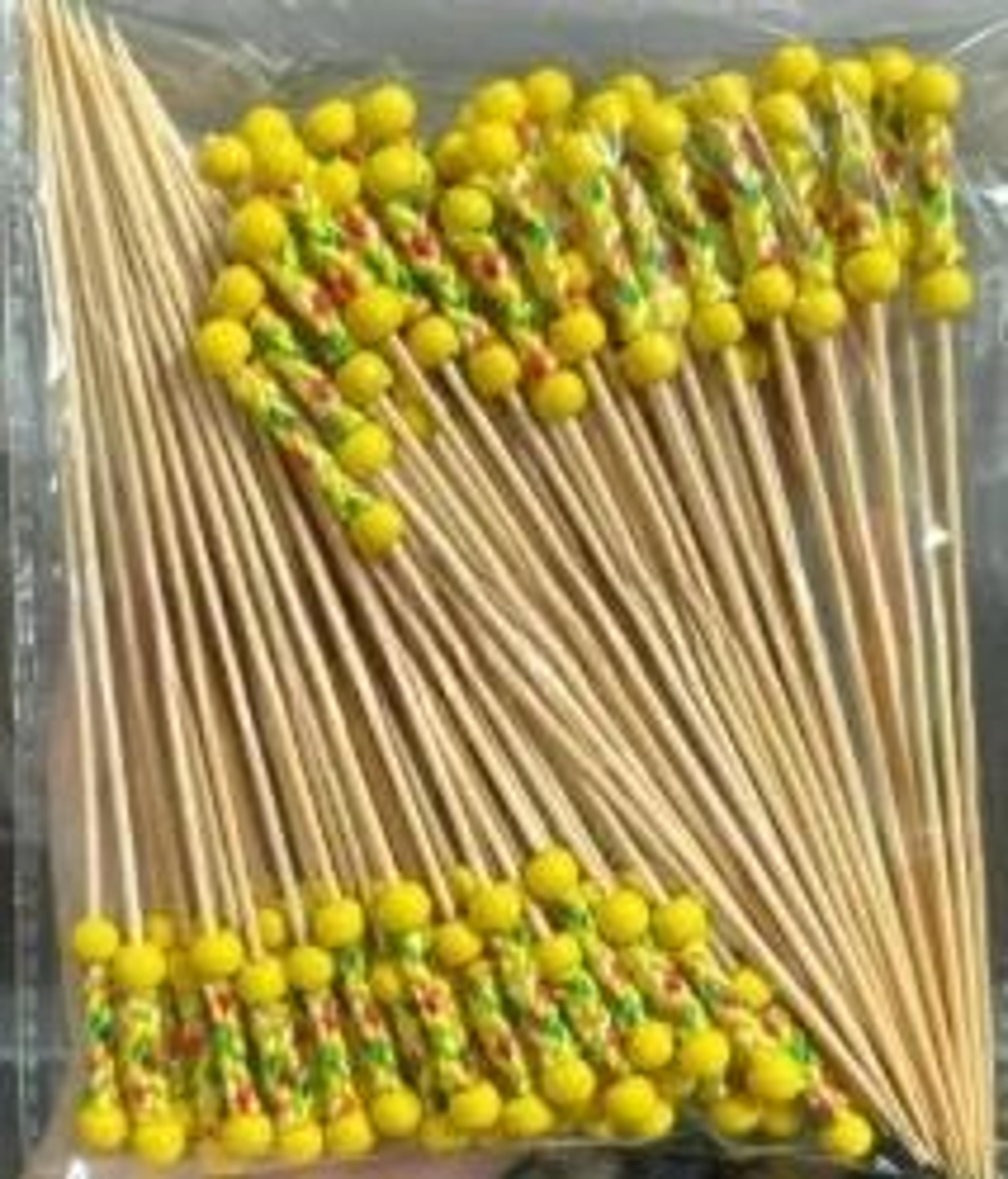 100Piece EcoFriendly Bamboo Banquet  Fruit Fork Set 6