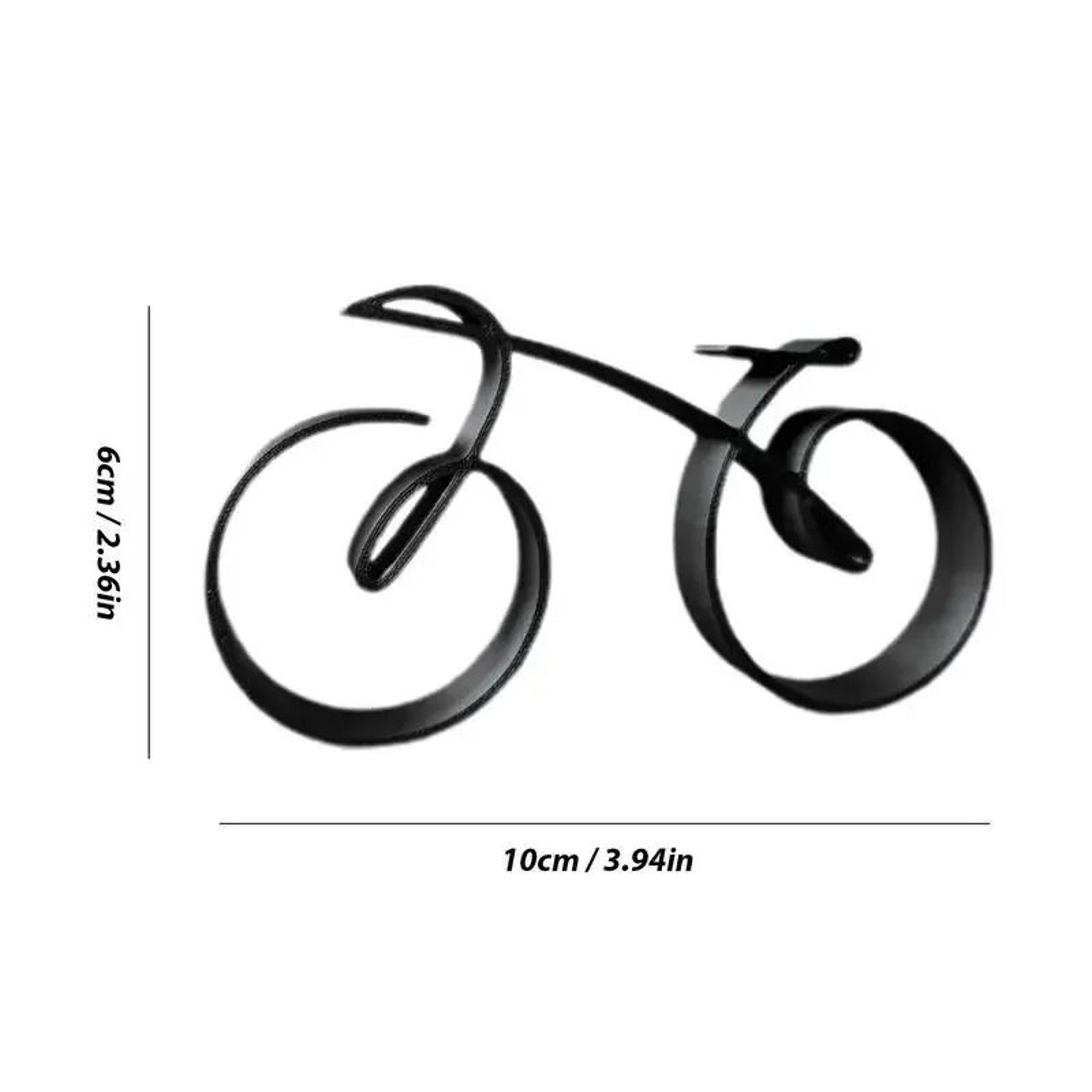 Acrylic Minimalist Bicycle Sculptural Ornament 6