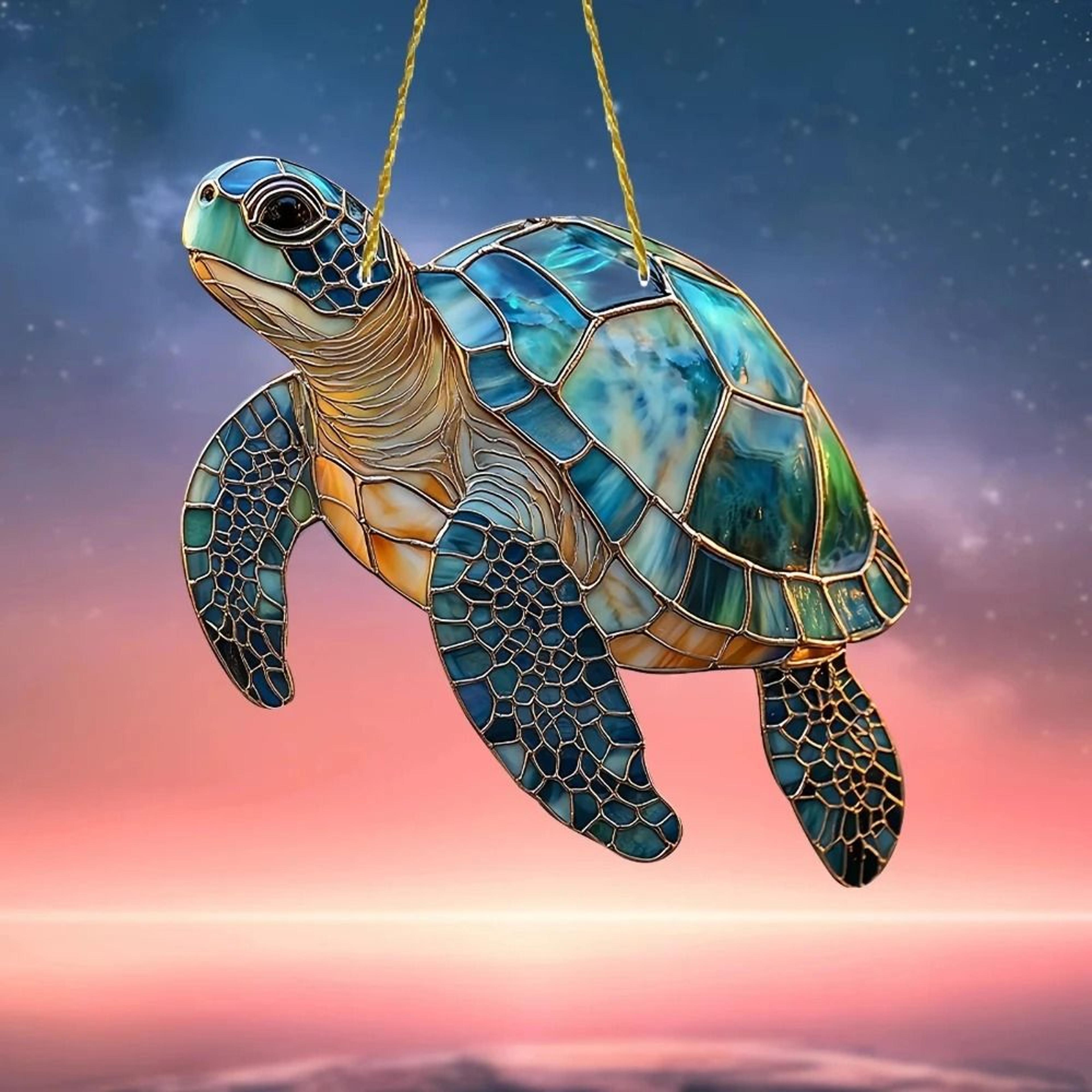 Mythical Fire Phoenix  Turtle Acrylic Sun Catcher 3