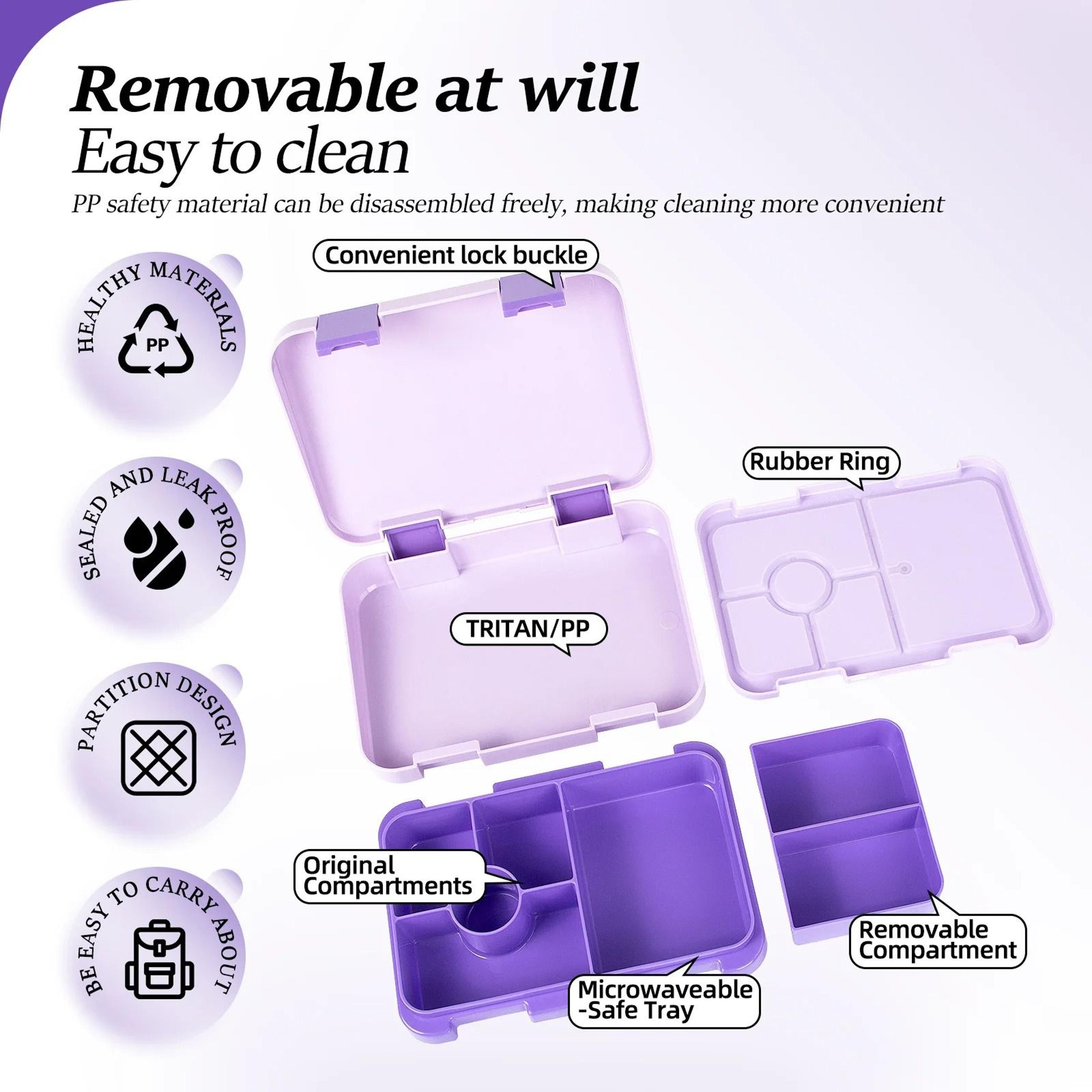 HighCapacity Cartoon Bento  Microwaveable Lunch Box 4