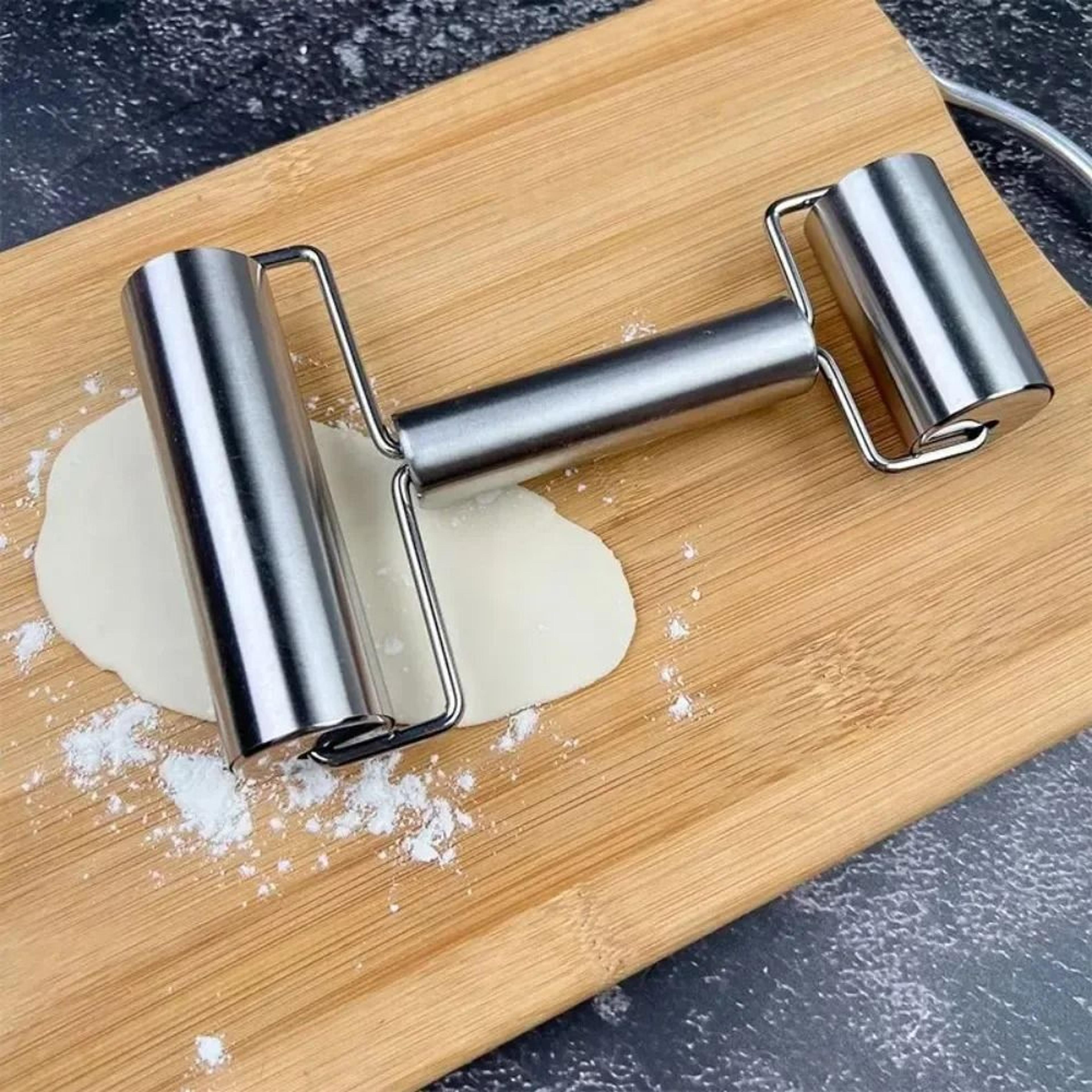 DualSided Stainless Steel NonStick Dough Roller 1