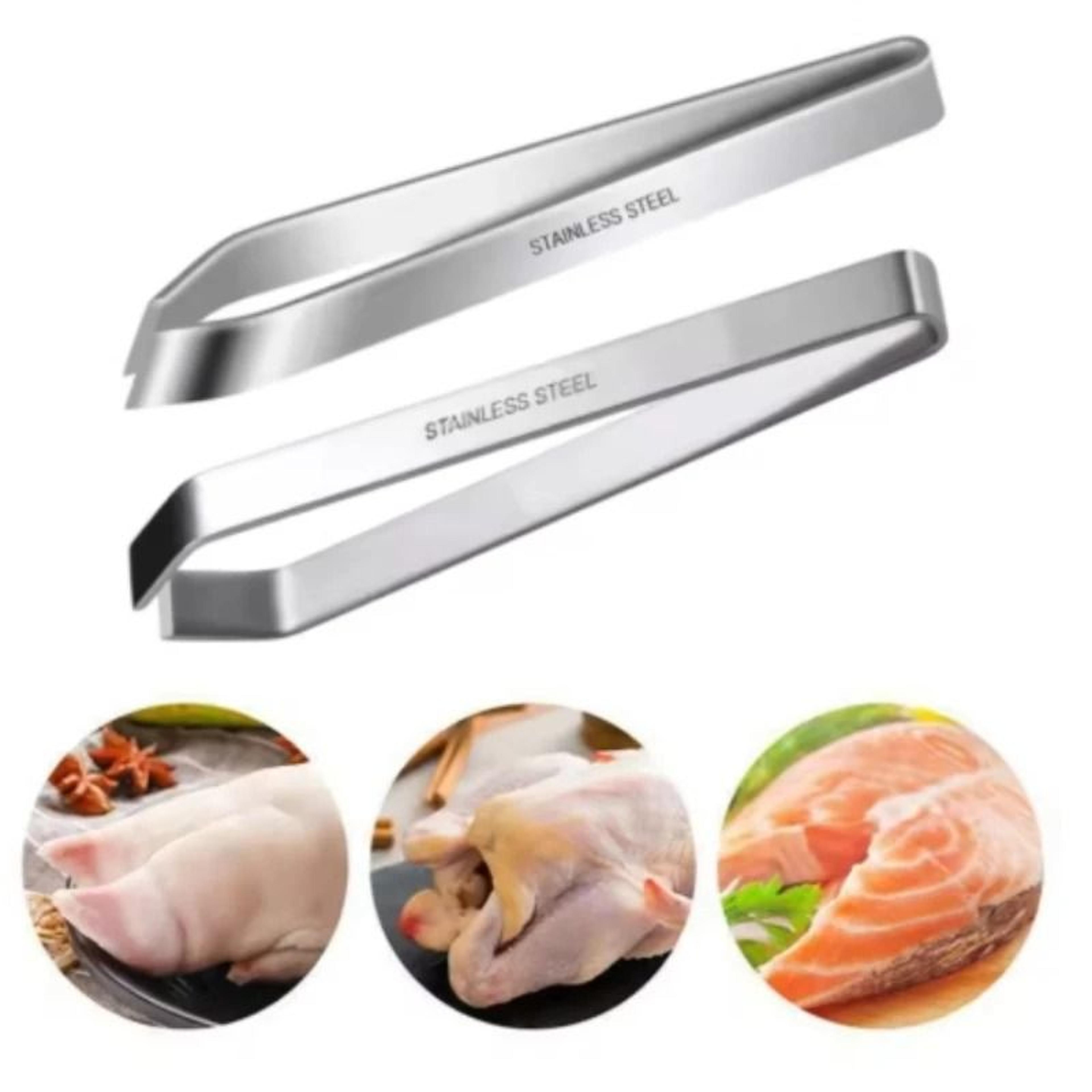 Stainless Steel Precision DeBoning  Culinary Tweezers 1