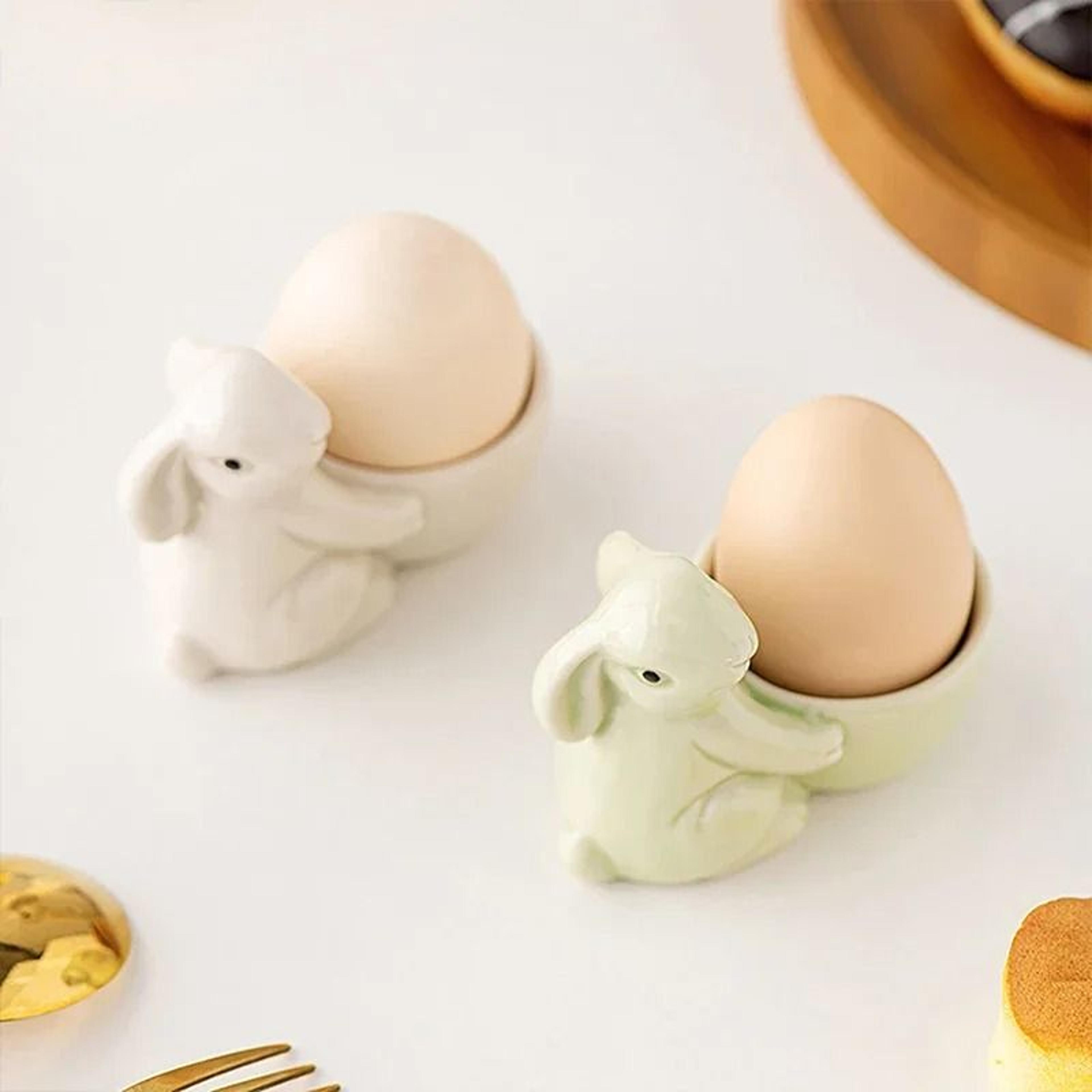 Handcrafted Ceramic Rabbit Egg Cup  Desktop Ornament 5