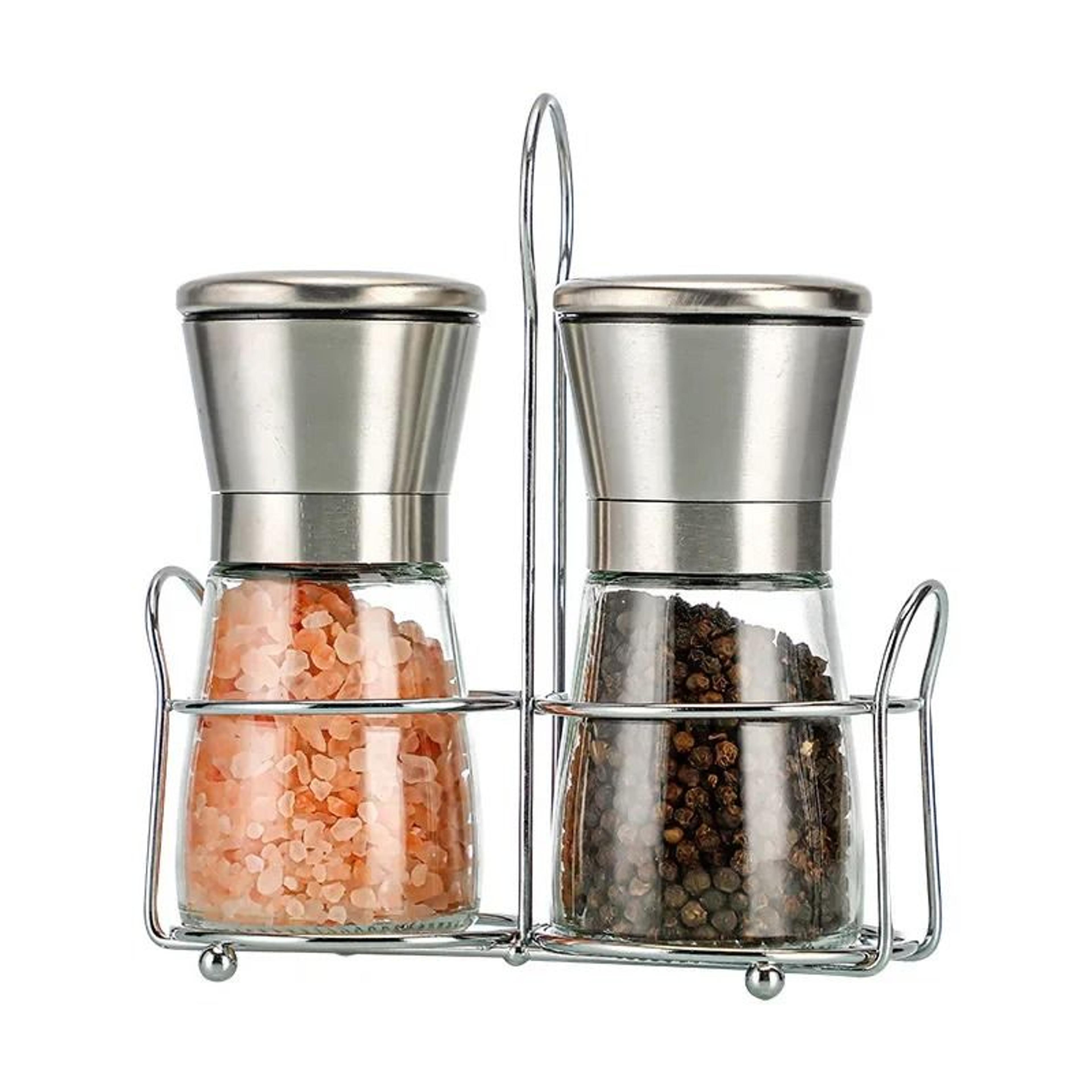 Ergonomic Stainless Steel Spice Mill With Adjustable Ceramic Core 0
