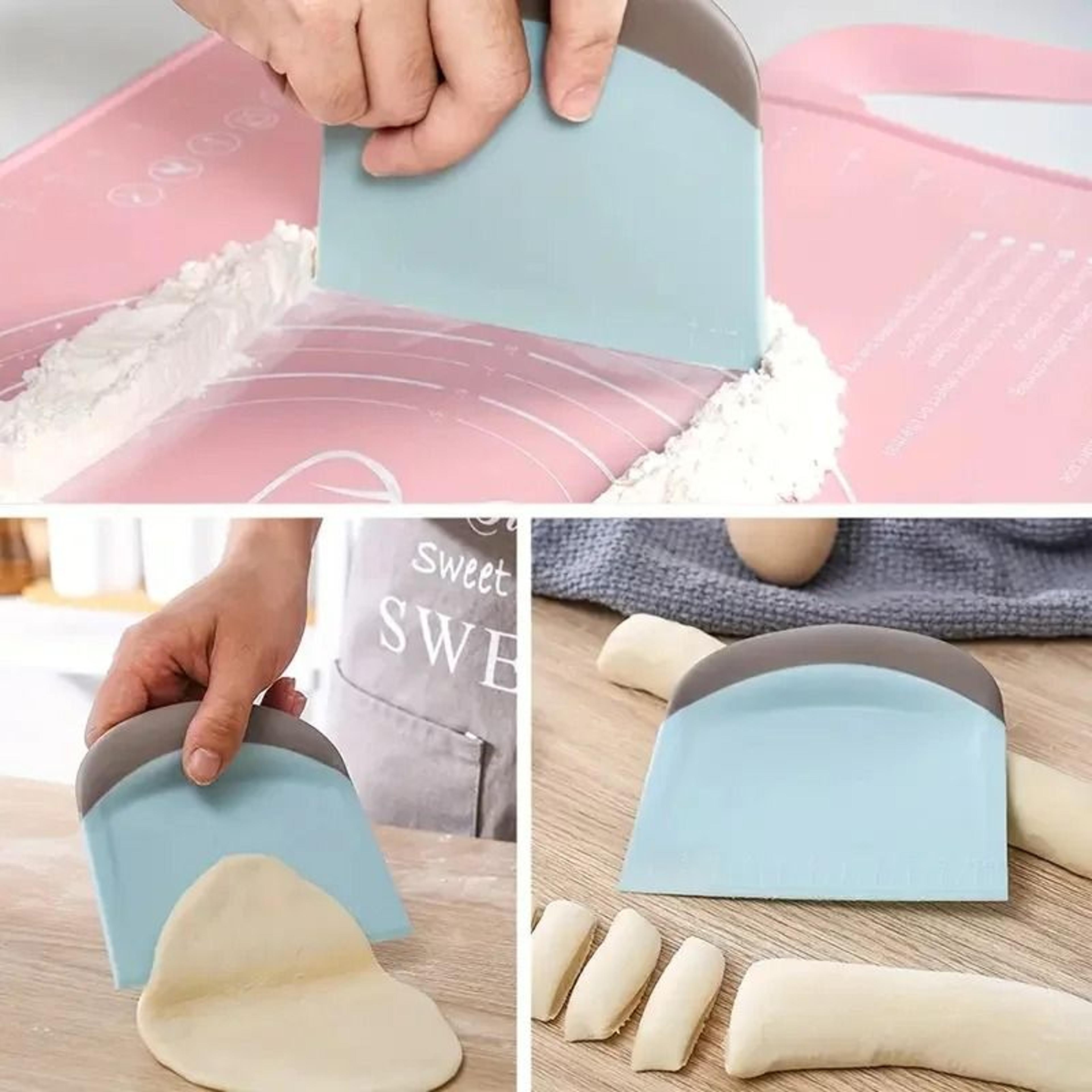 2Piece Multipurpose Dough Scraper And SoftHandle Bench Cutter 5