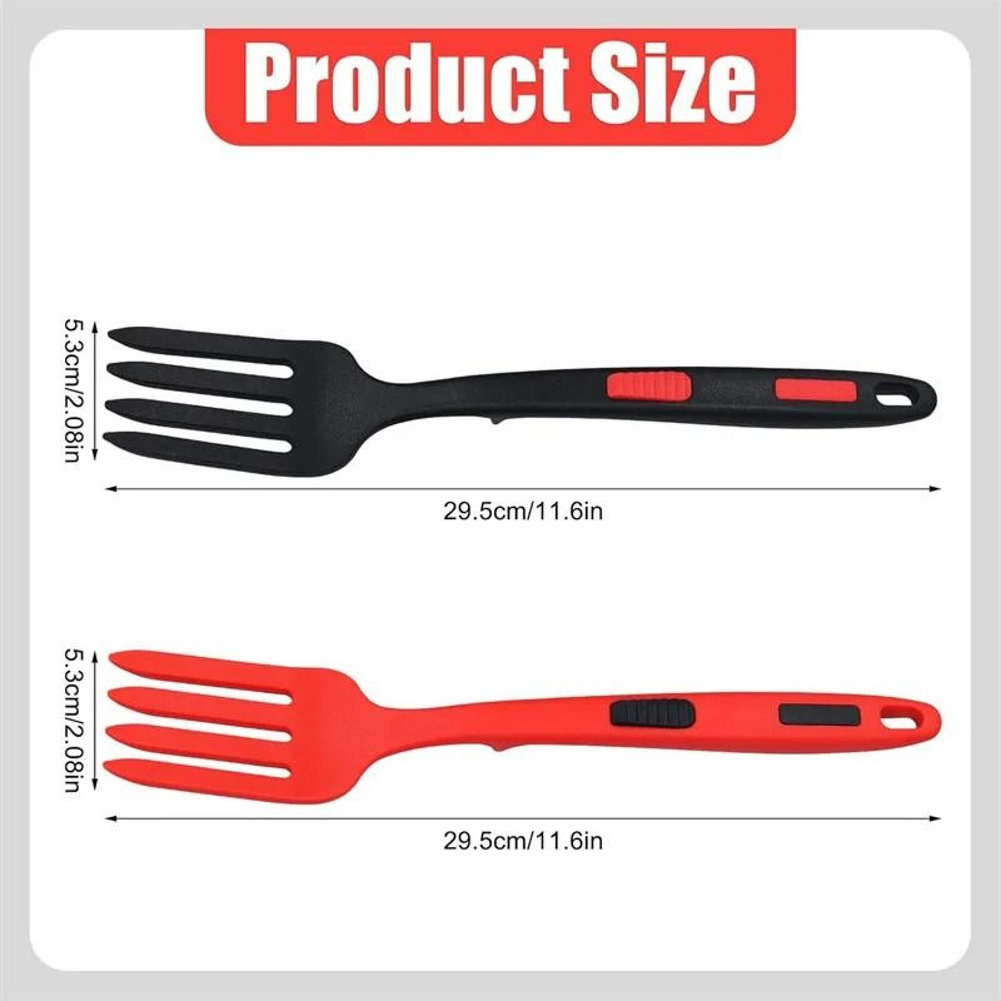 Silicone Flexible Cooking Fork And HeatResistant Pasta Server 1