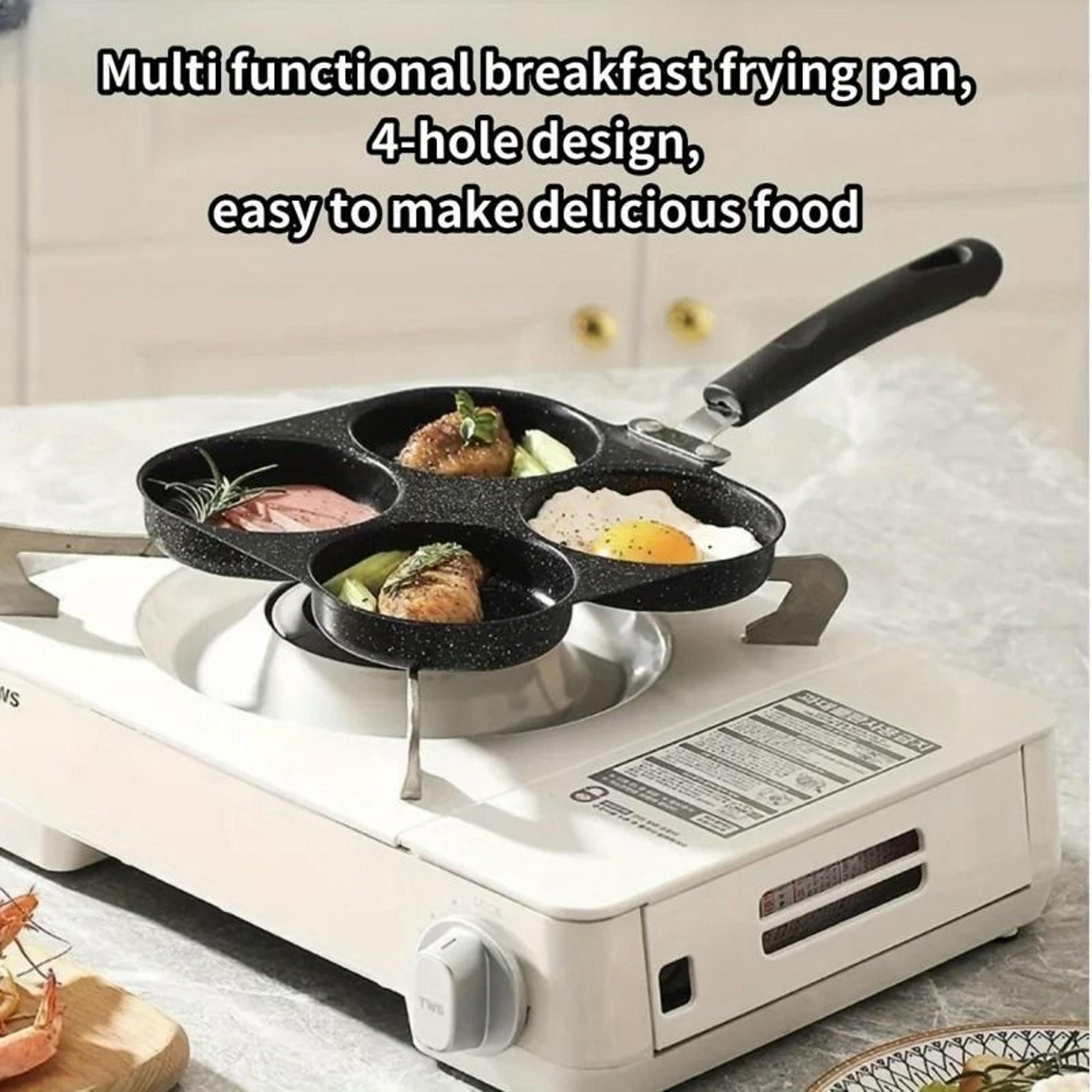 MultiSection Cast Iron NonStick Omelette  Burger Pan 2