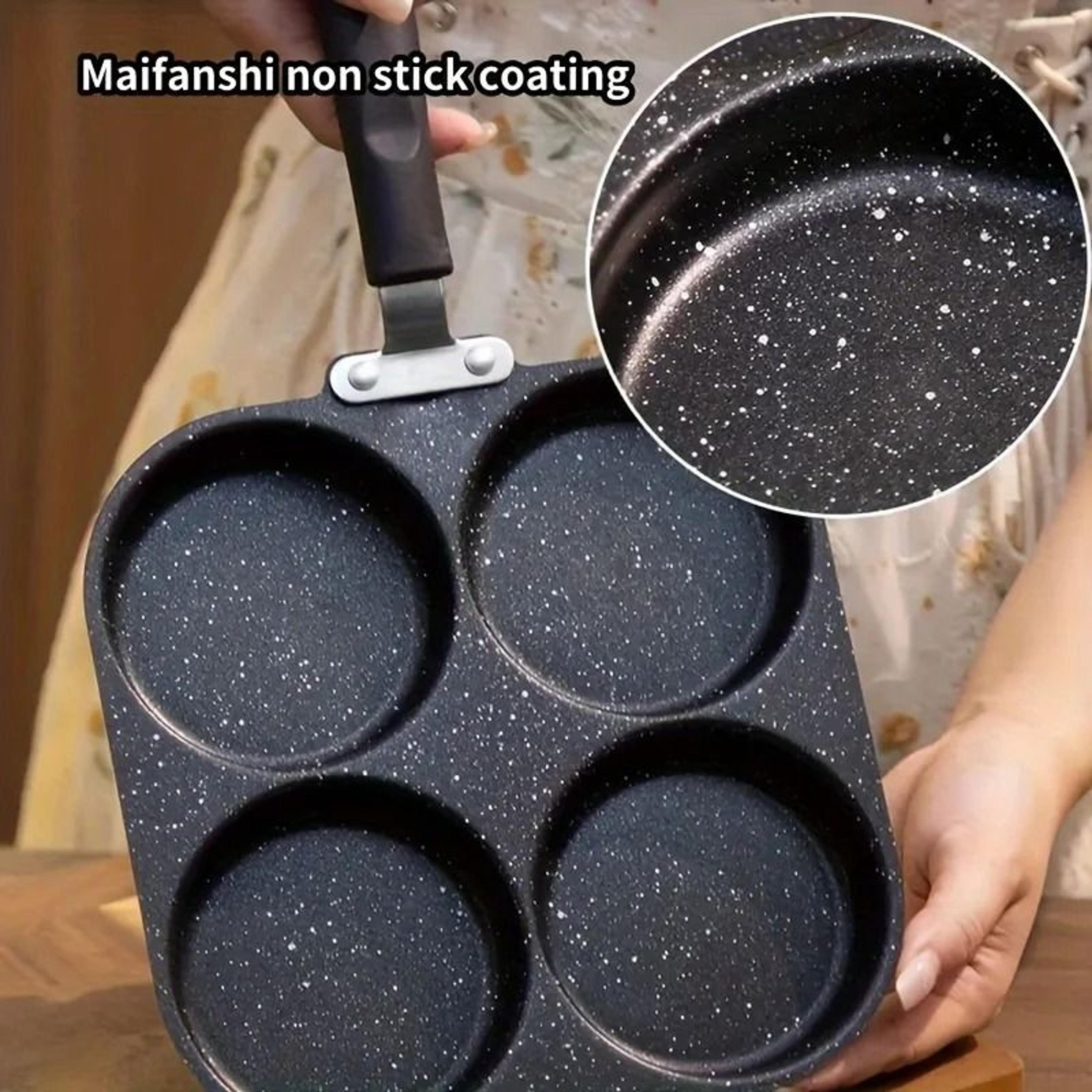 MultiSection Cast Iron NonStick Omelette  Burger Pan 4