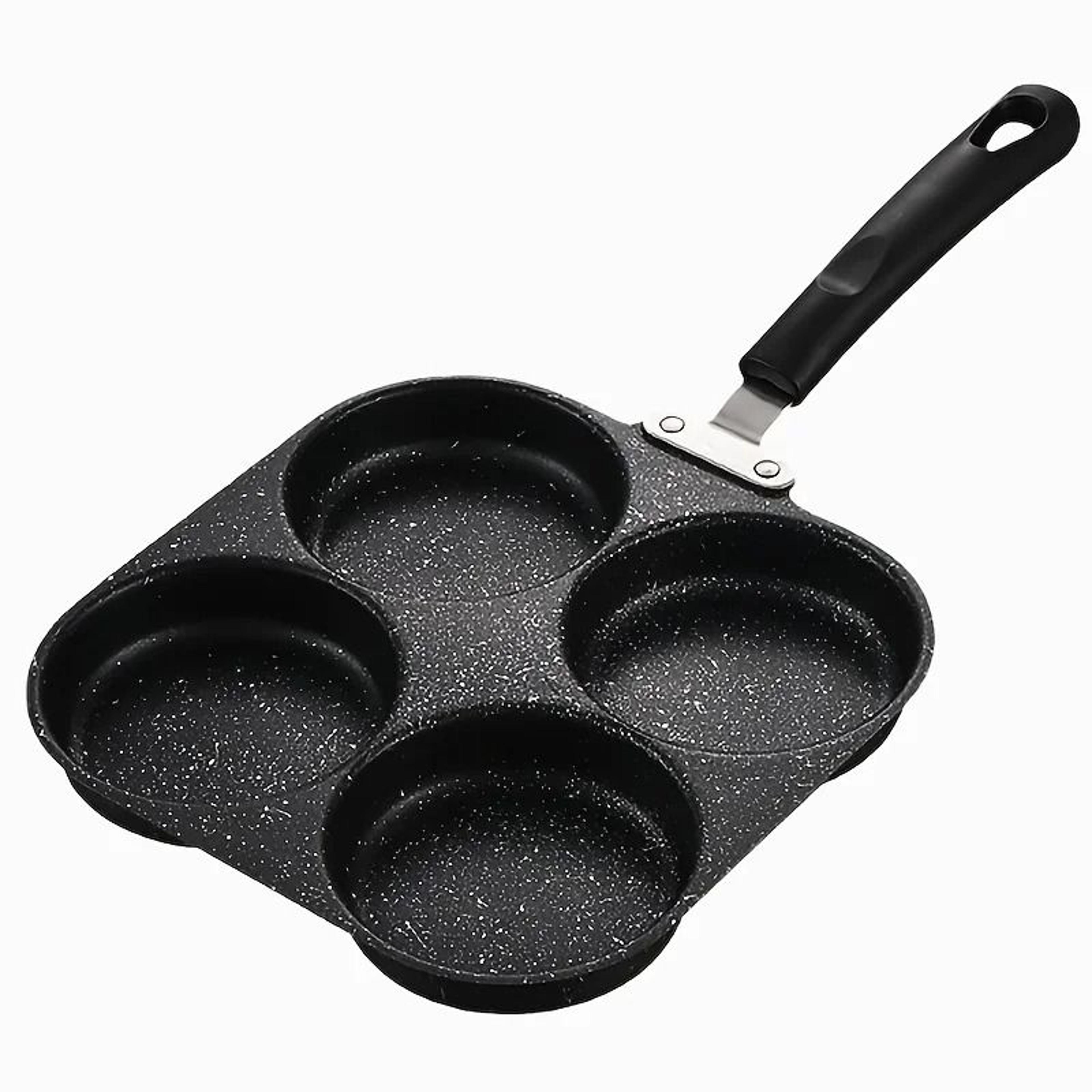 MultiSection Cast Iron NonStick Omelette  Burger Pan 6