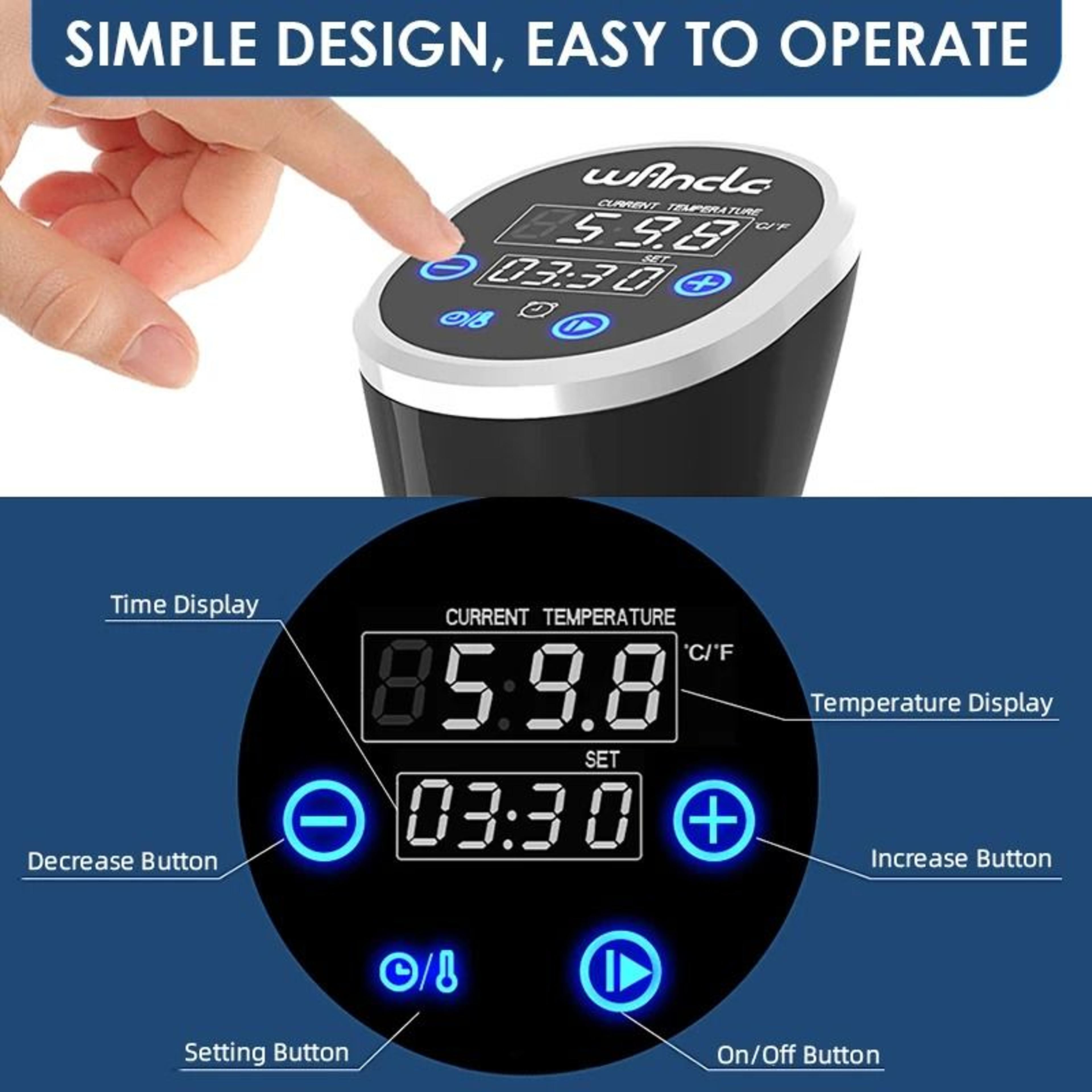1100W HighPrecision Sous Vide Cooker  Digital Immersion Circulator 4