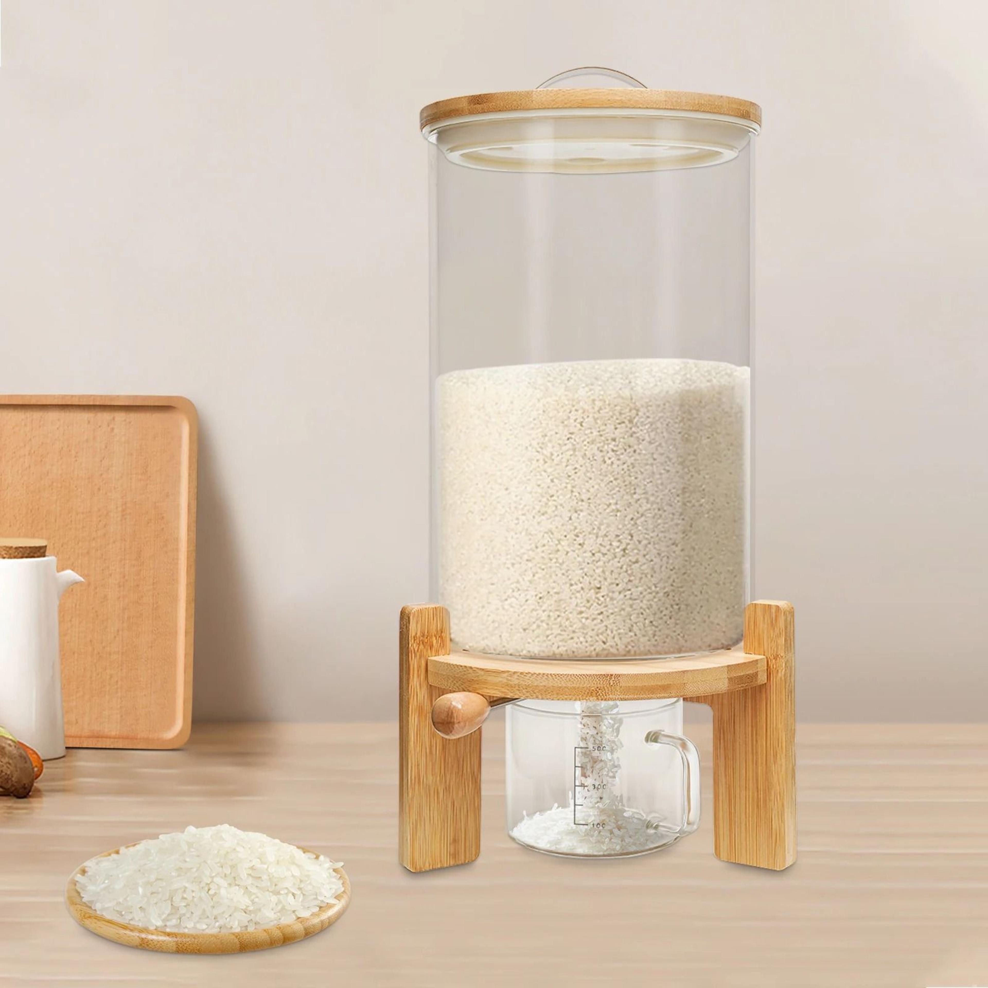 75L Glass Cereal Dispenser  LargeCapacity Grain Storage 2