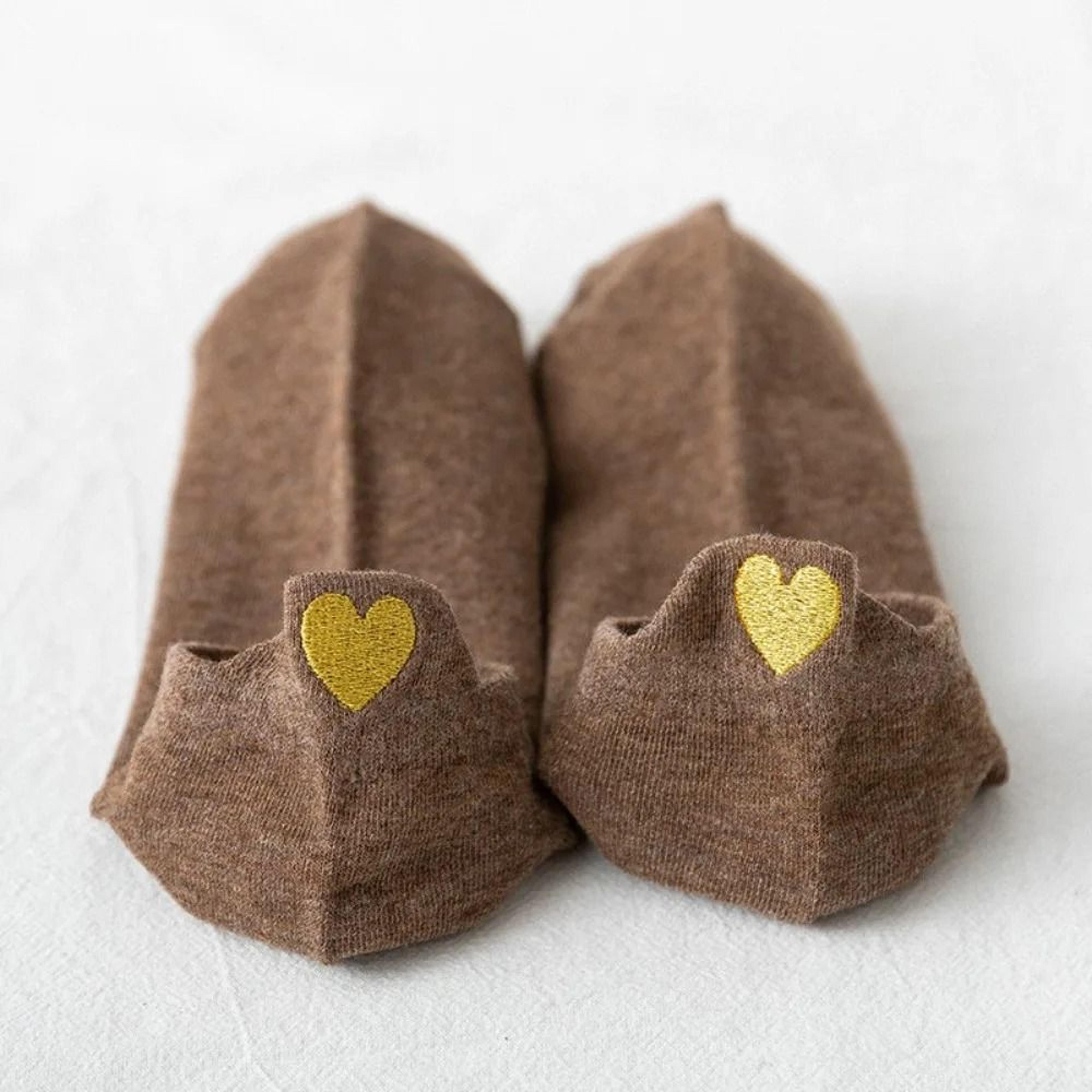 Sweet Heart Embroidered LowCut Boat Socks And Active Compression Anklets 4
