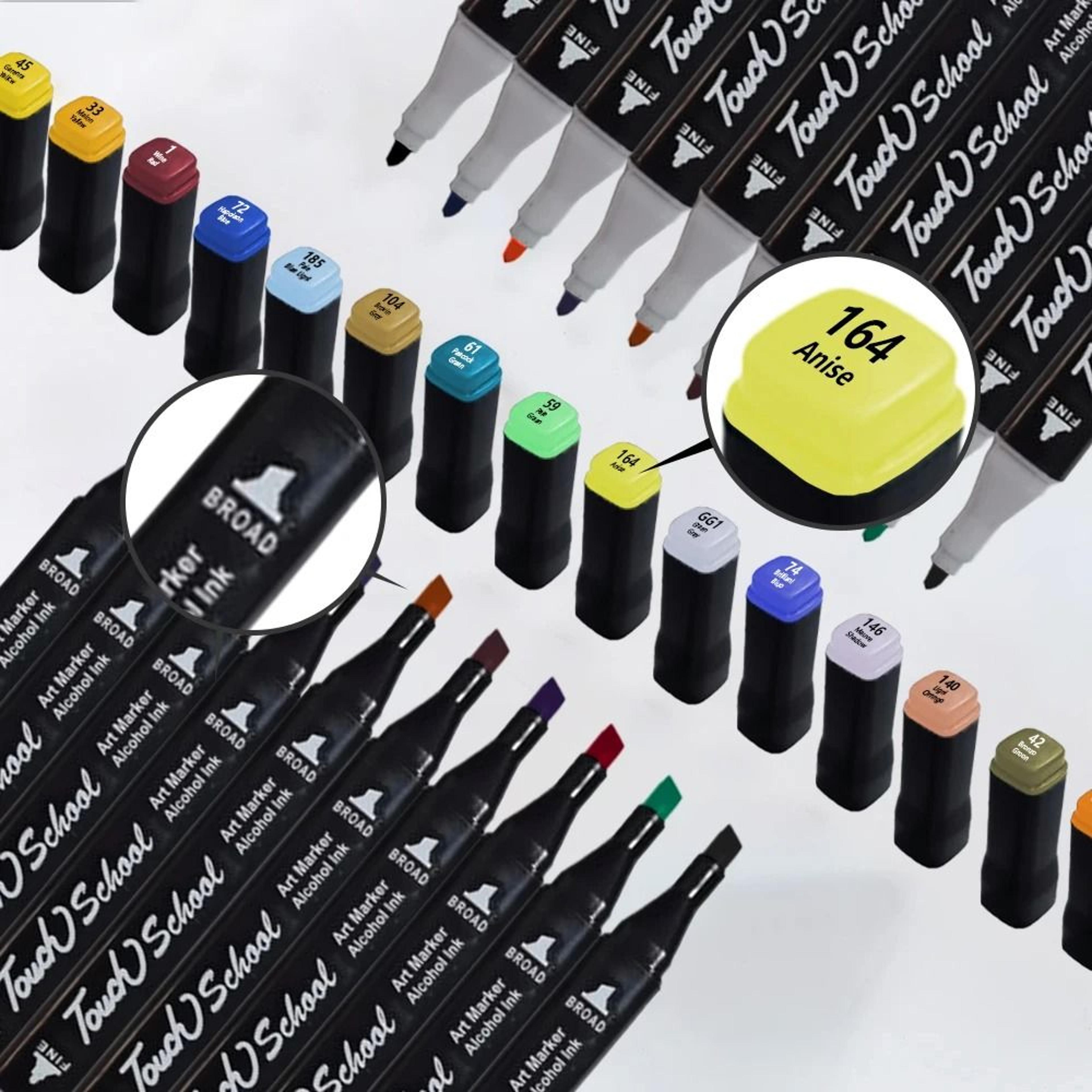 Dual Brush Tip Permanent Alcohol Markers  Professional Art Set For Drawing  Sketching 1