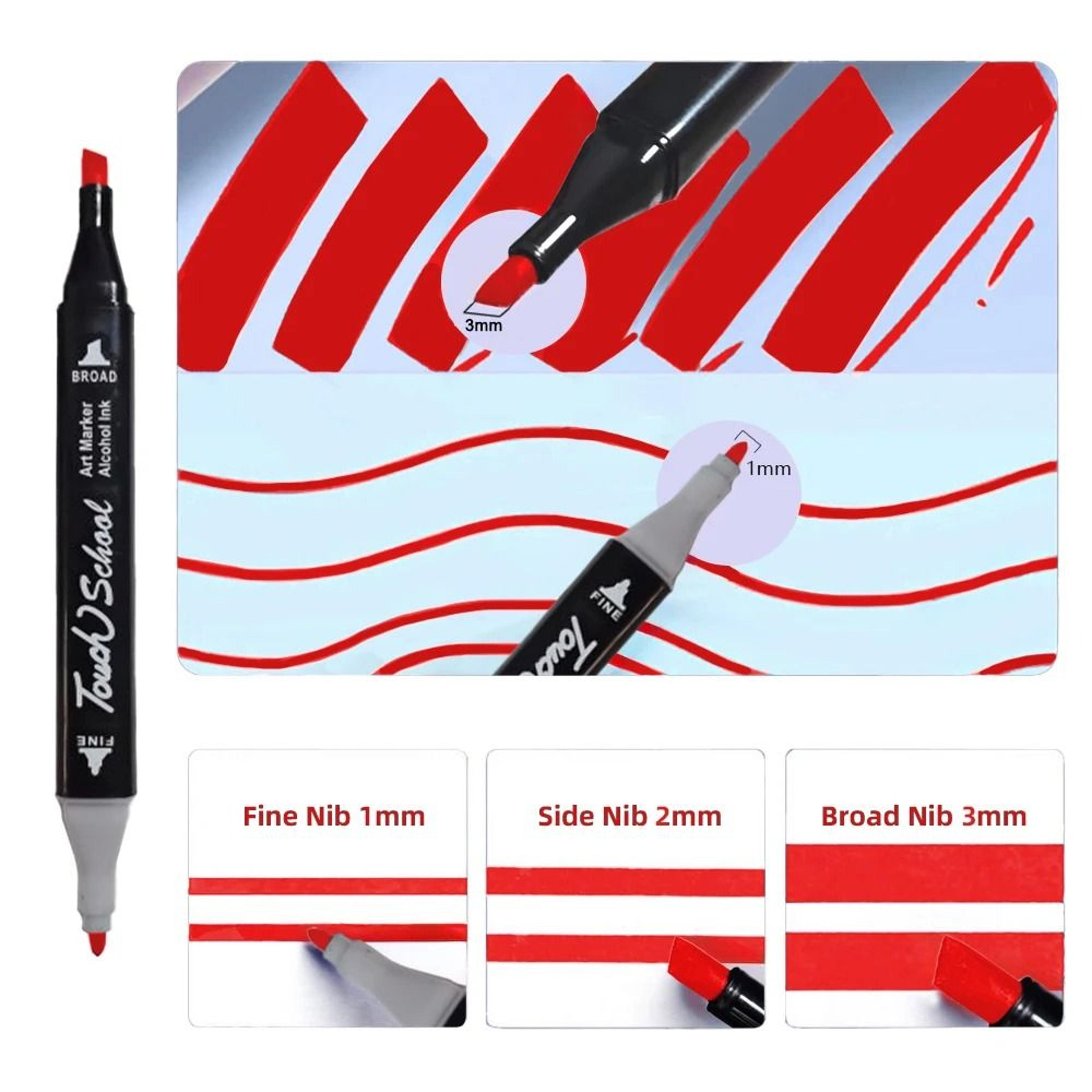 Dual Brush Tip Permanent Alcohol Markers  Professional Art Set For Drawing  Sketching 2