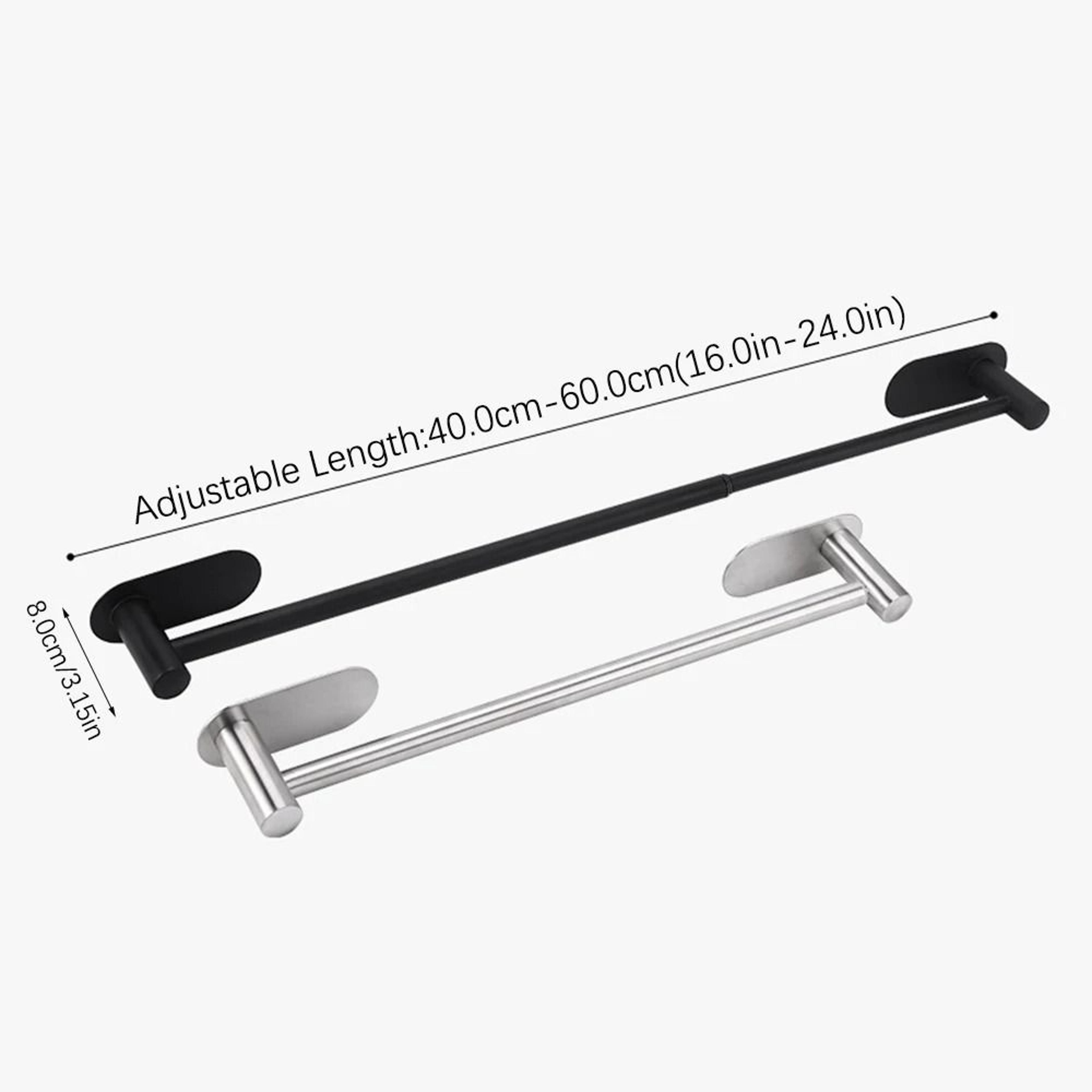 Adjustable Stainless Steel Towel Bar  SUS304 Rustproof Bathroom Wall Rack 5