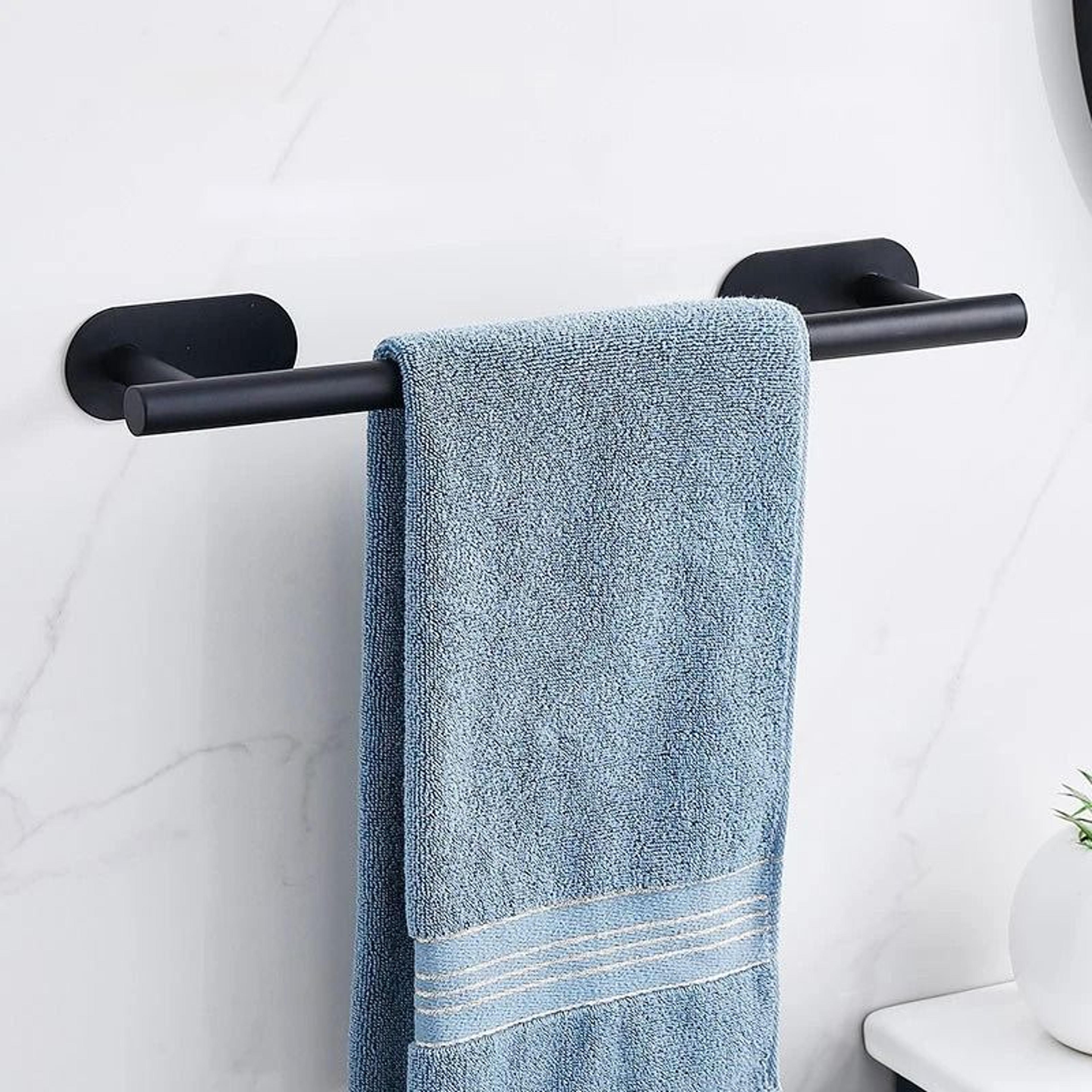 SelfAdhesive Stainless Steel Towel Rail  Modern NoDrill Wall Hanging Holder 1