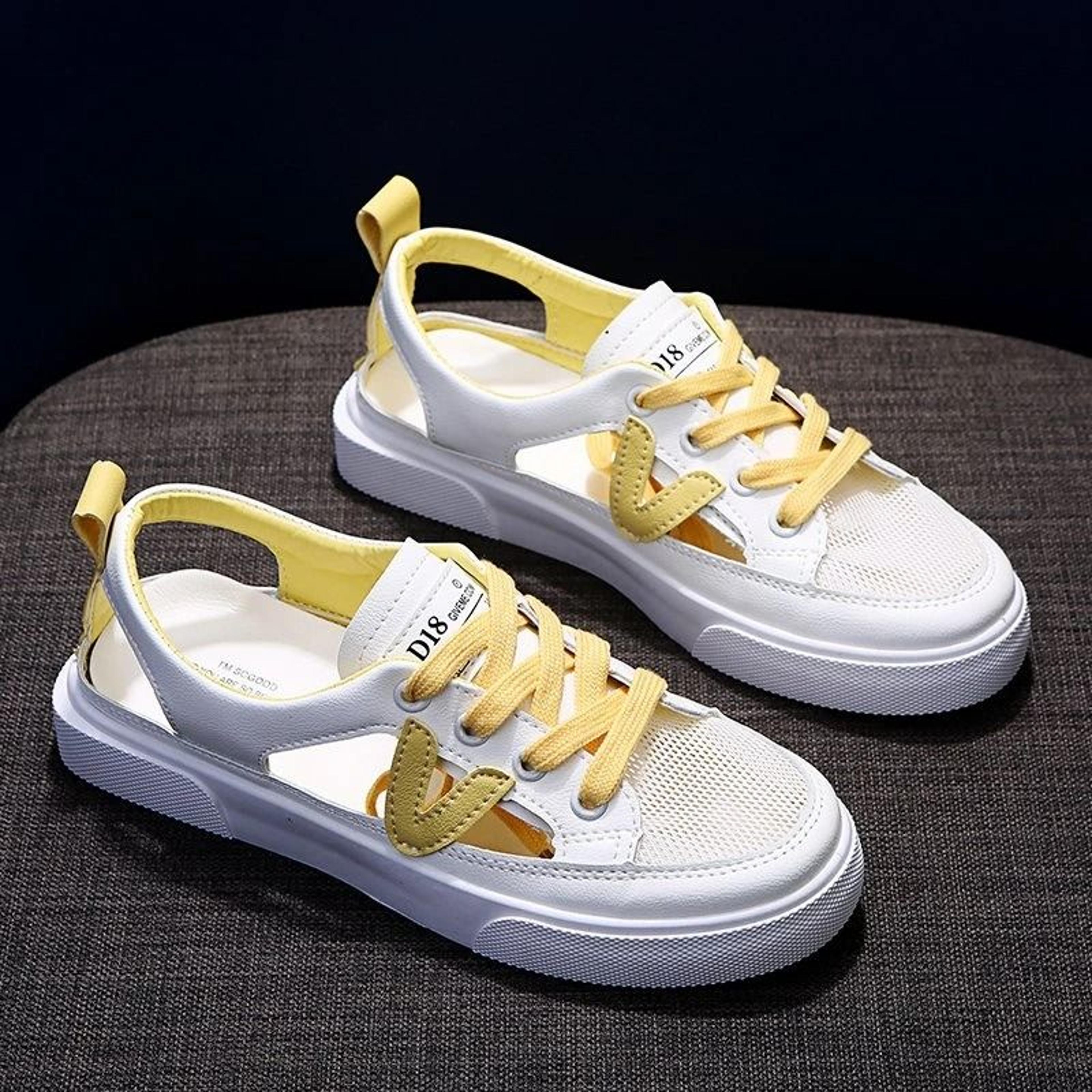 Breathable White Mesh FishMouth Sandals  Elegant Transparent Mesh Casual Shoes 5