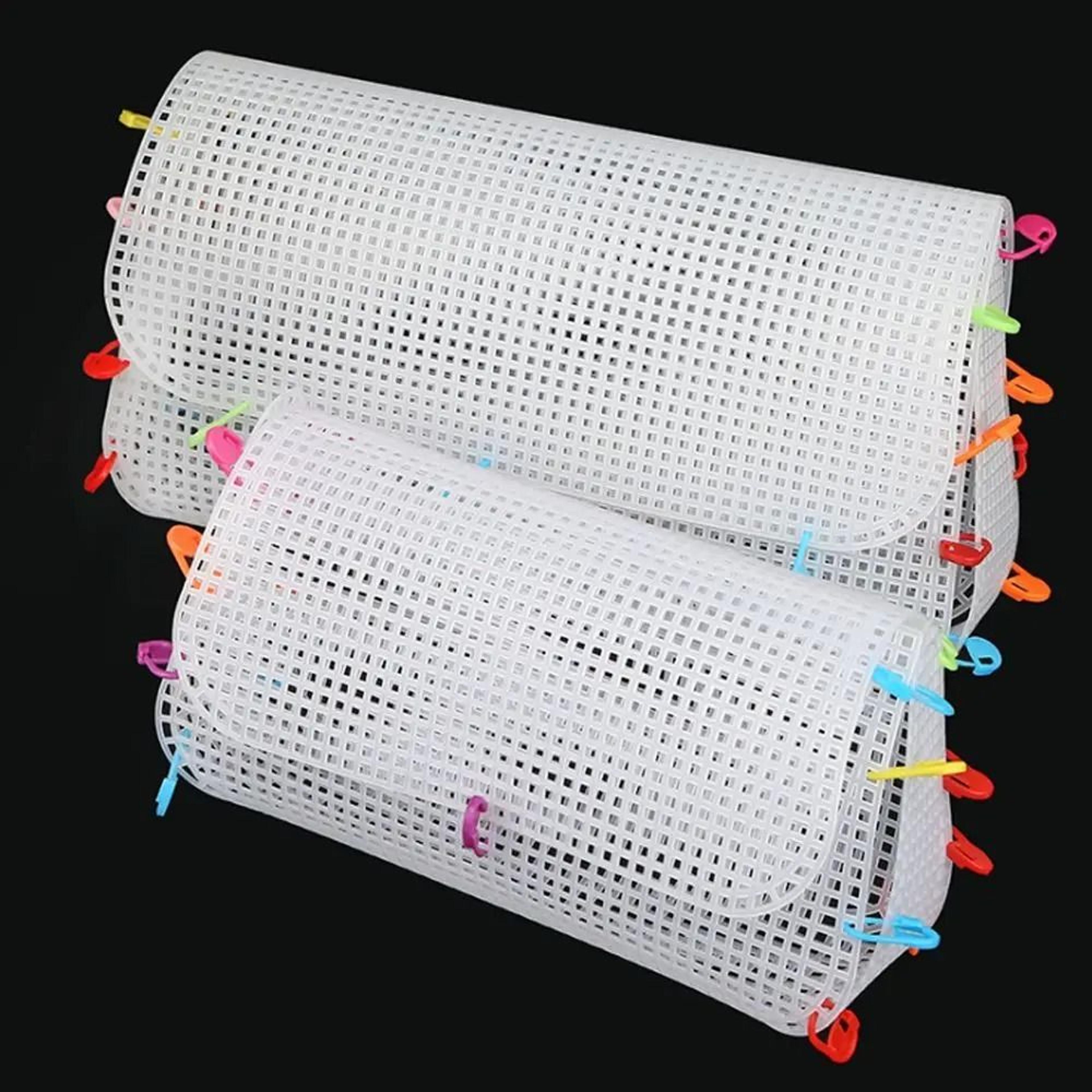 Handmade Plastic Mesh Cloth  DIY Latch Hook Grid For Bags  Rugs 2