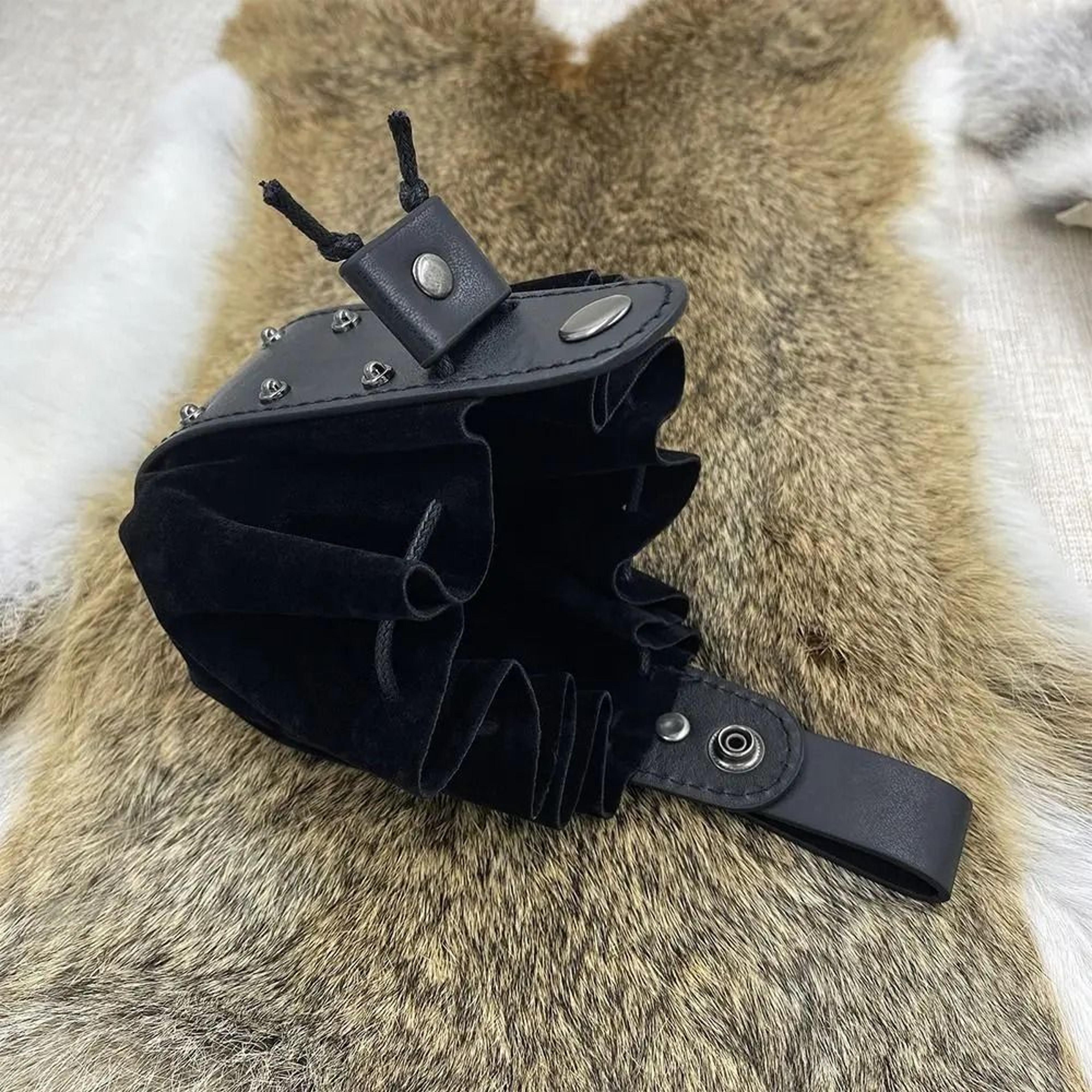 Viking Medieval Fanny Pack  Durable Drawstring Waist Bag  Vintage Coin Purse 3