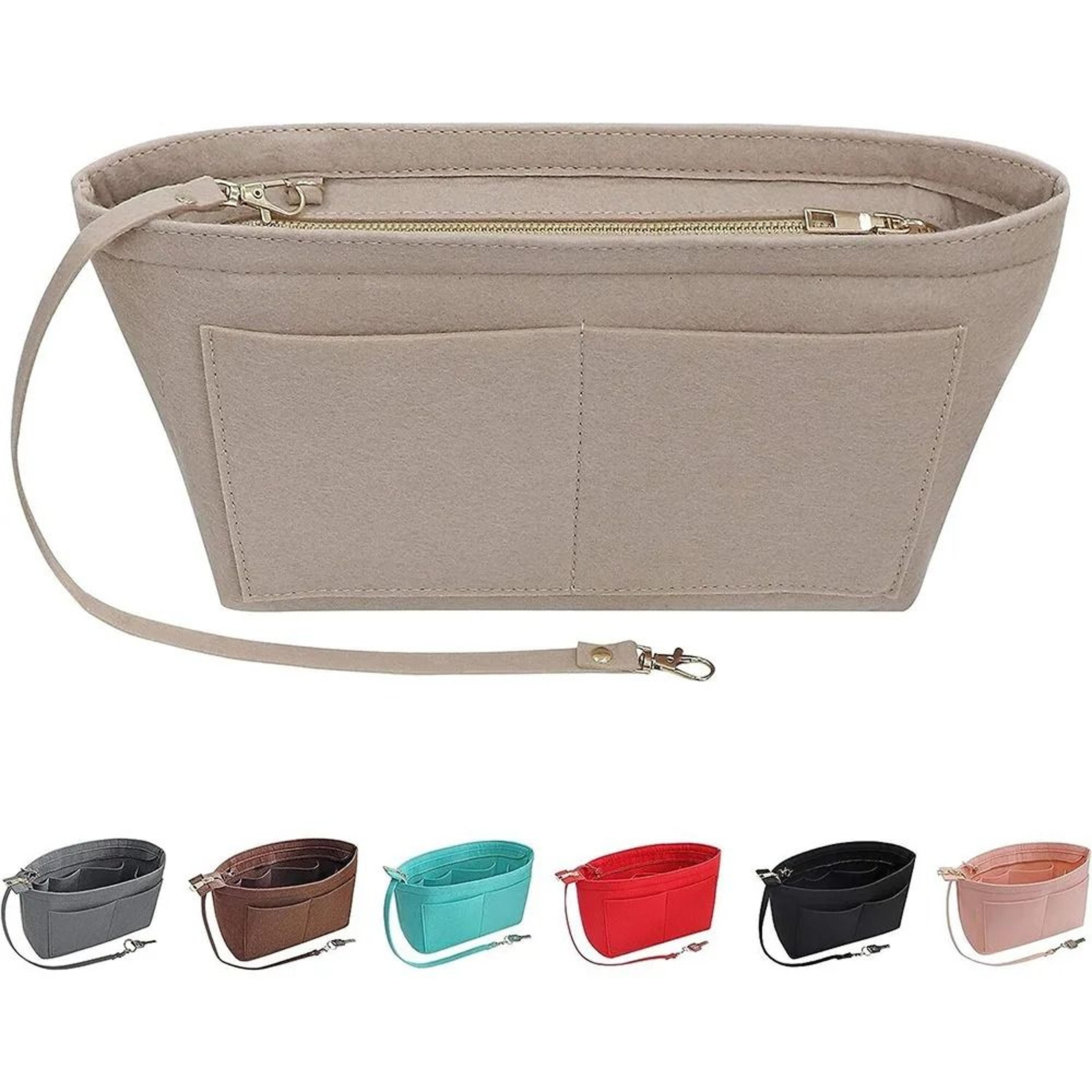 Felt Tote Bag Organizer  Portable MultiPocket Handbag Insert  Cosmetic Liner 1