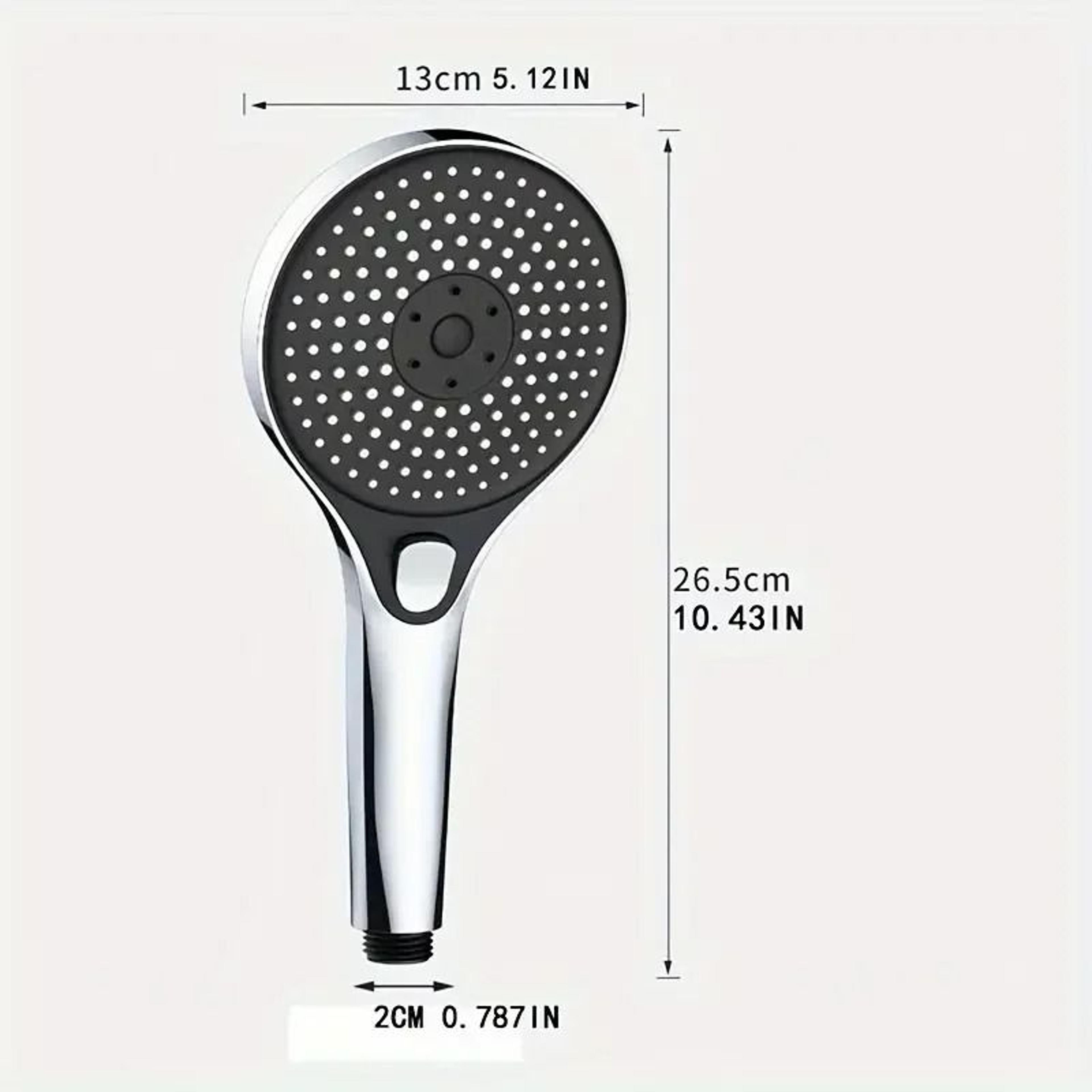 ThreeSpeed HighPressure Shower Head  ExtraLarge Panel Super Powerful Bathroom Head 6