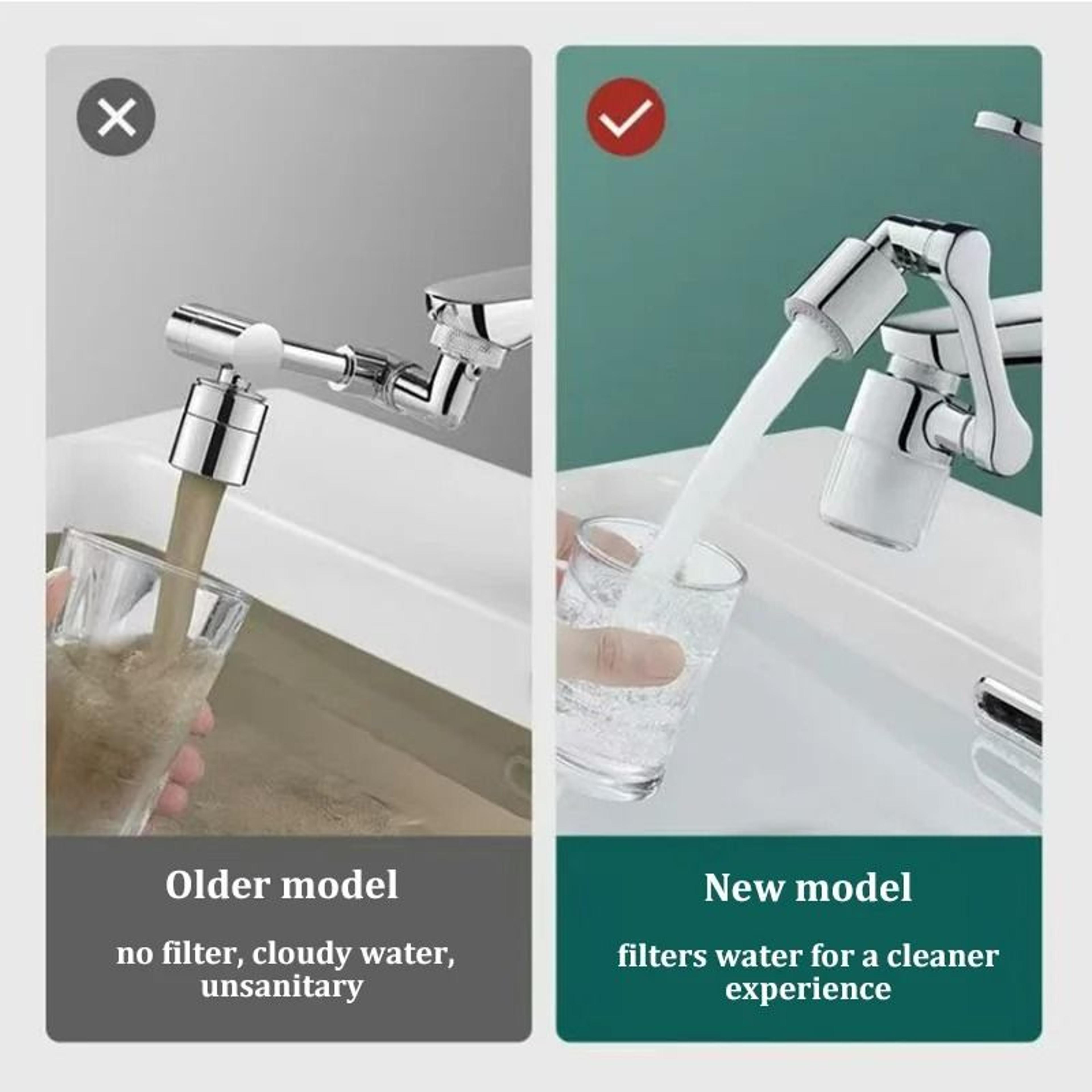 1080 Robotic Arm Faucet Extender  MultiJointed 3D Rotation Filter  SplashProof Aerator 5