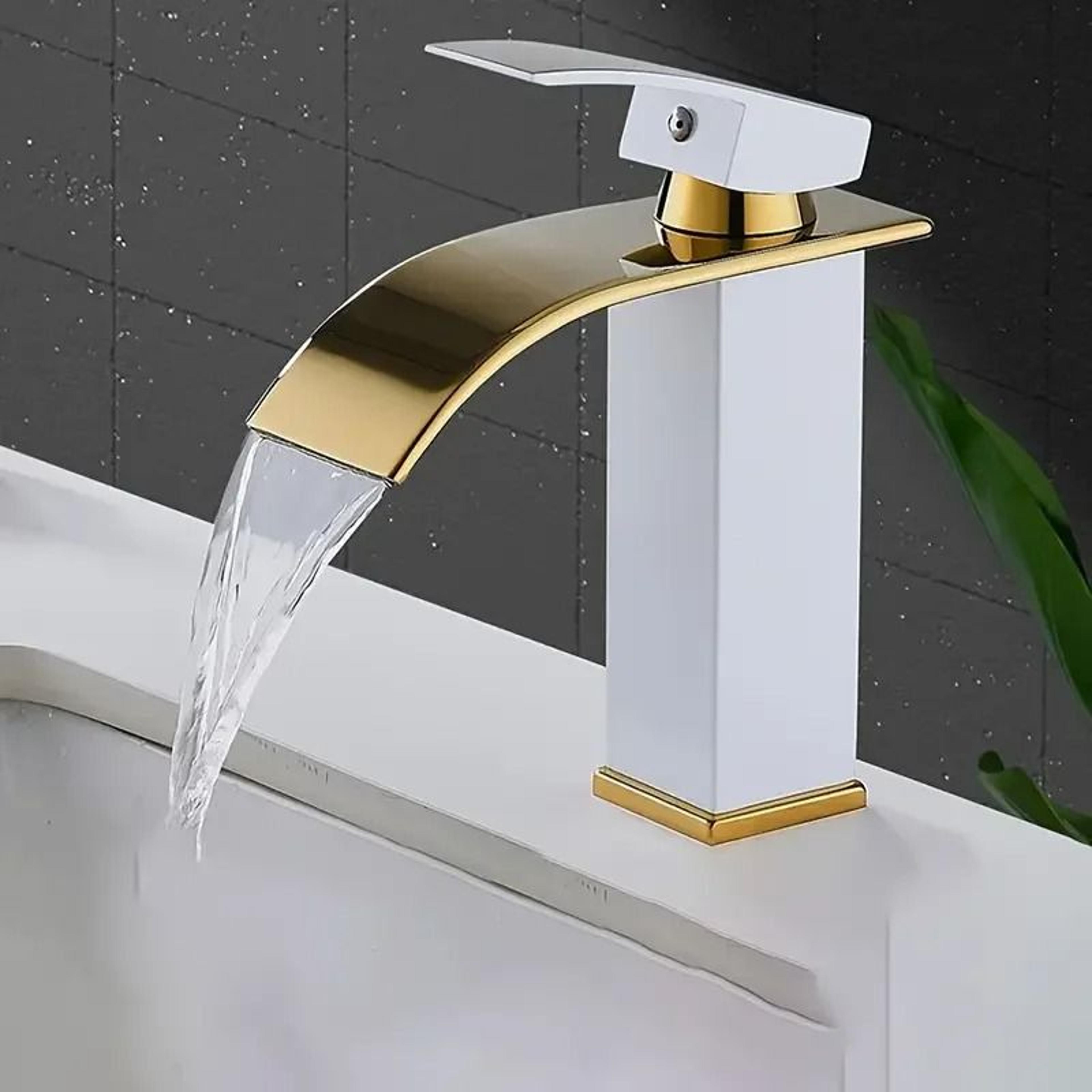 Luxury Waterfall Basin Mixer  Hot  Cold DualControl Stainless Steel Bathroom Faucet 7